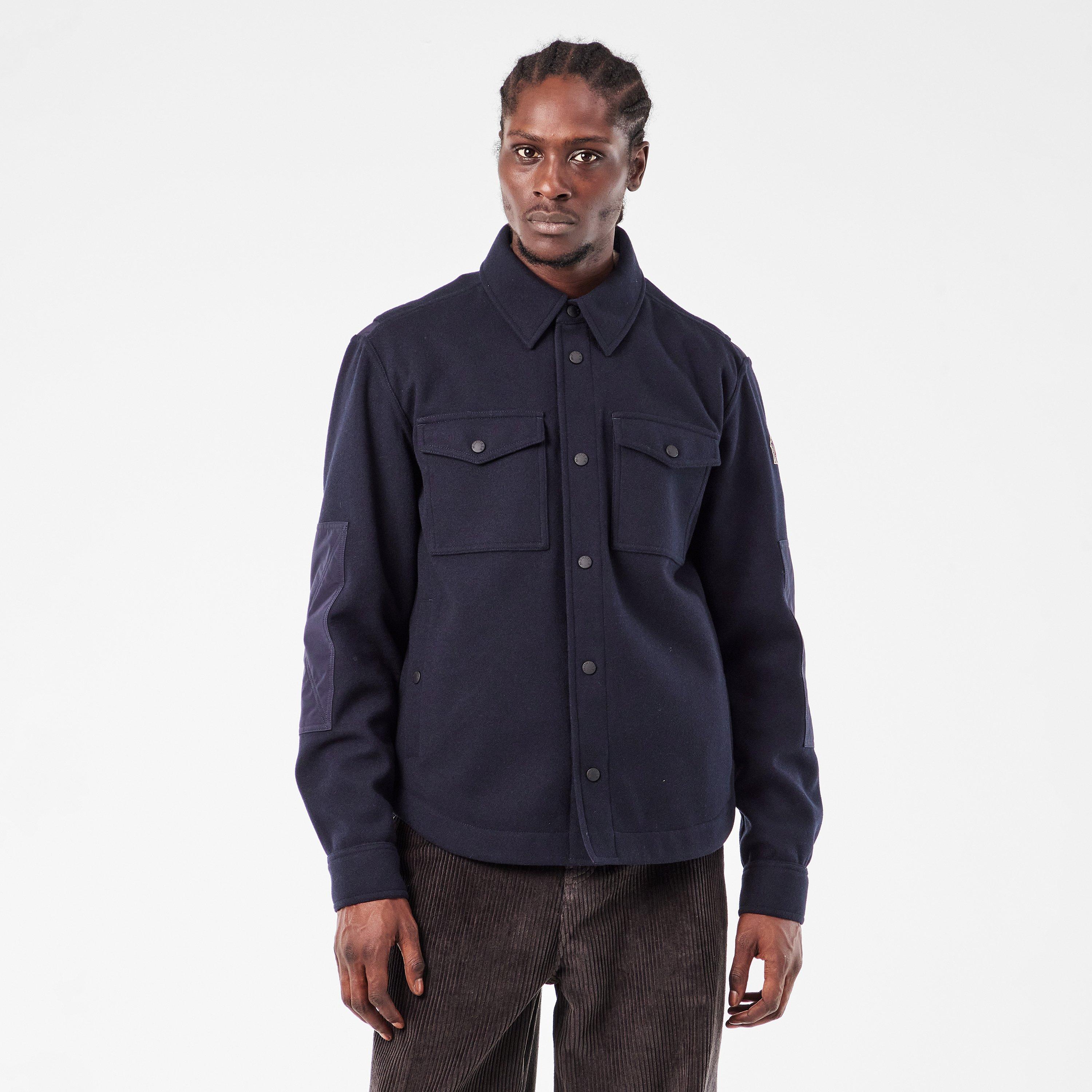 Navy 742 - Moncler Grenoble - Men's G Wool Overshirt - 3