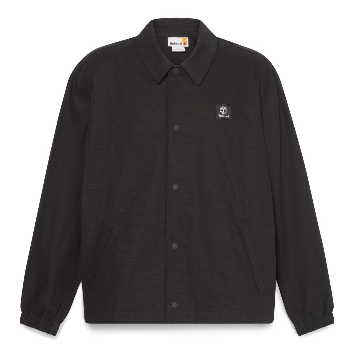 Black 0011 - Timberland - Men's Woven Badge Ripstop Coach Jacket - 1