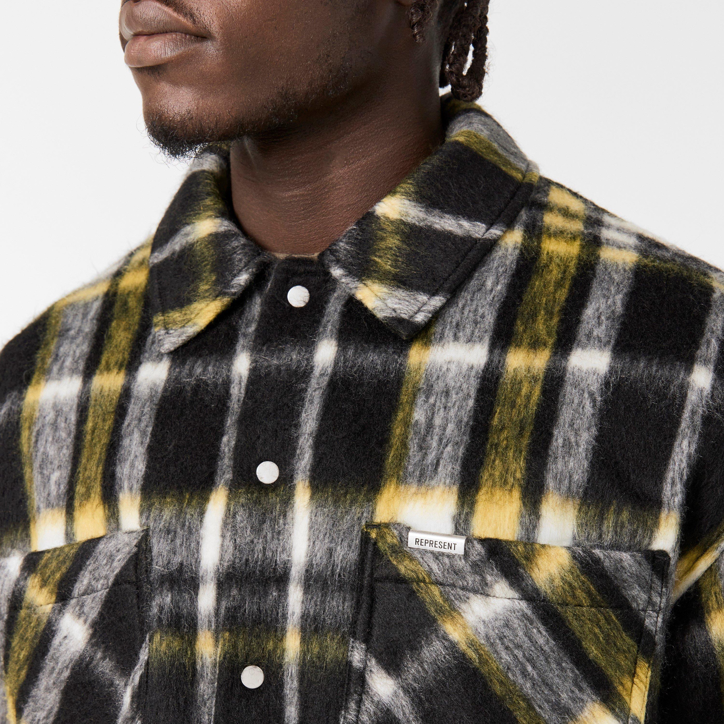 Jet Black - Represent - Men's Check Overshirt - 5