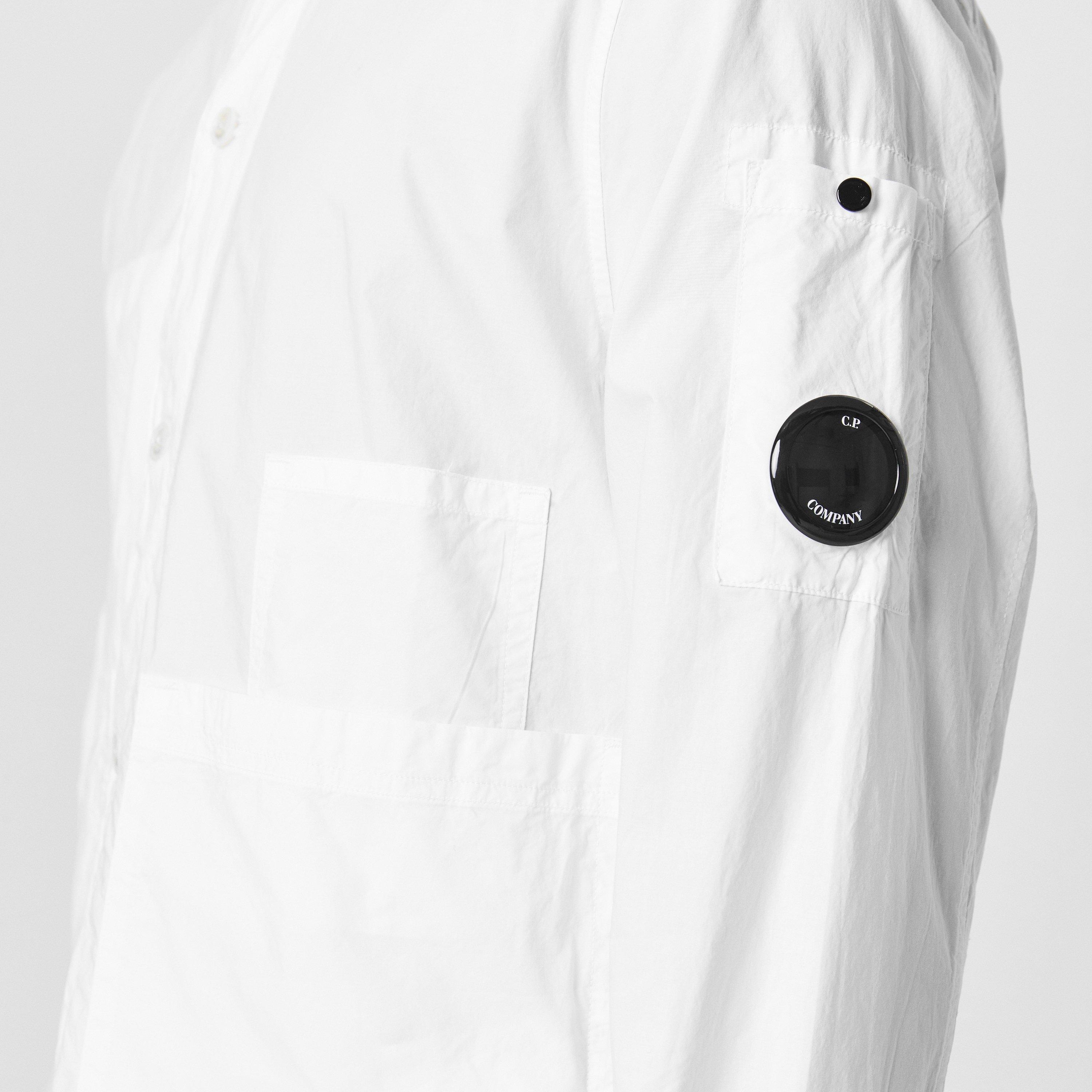 Gauze White 103 - CP Company - Men's Button Up Cotton Long Sleeve 3 Pocket Overshirt - 5