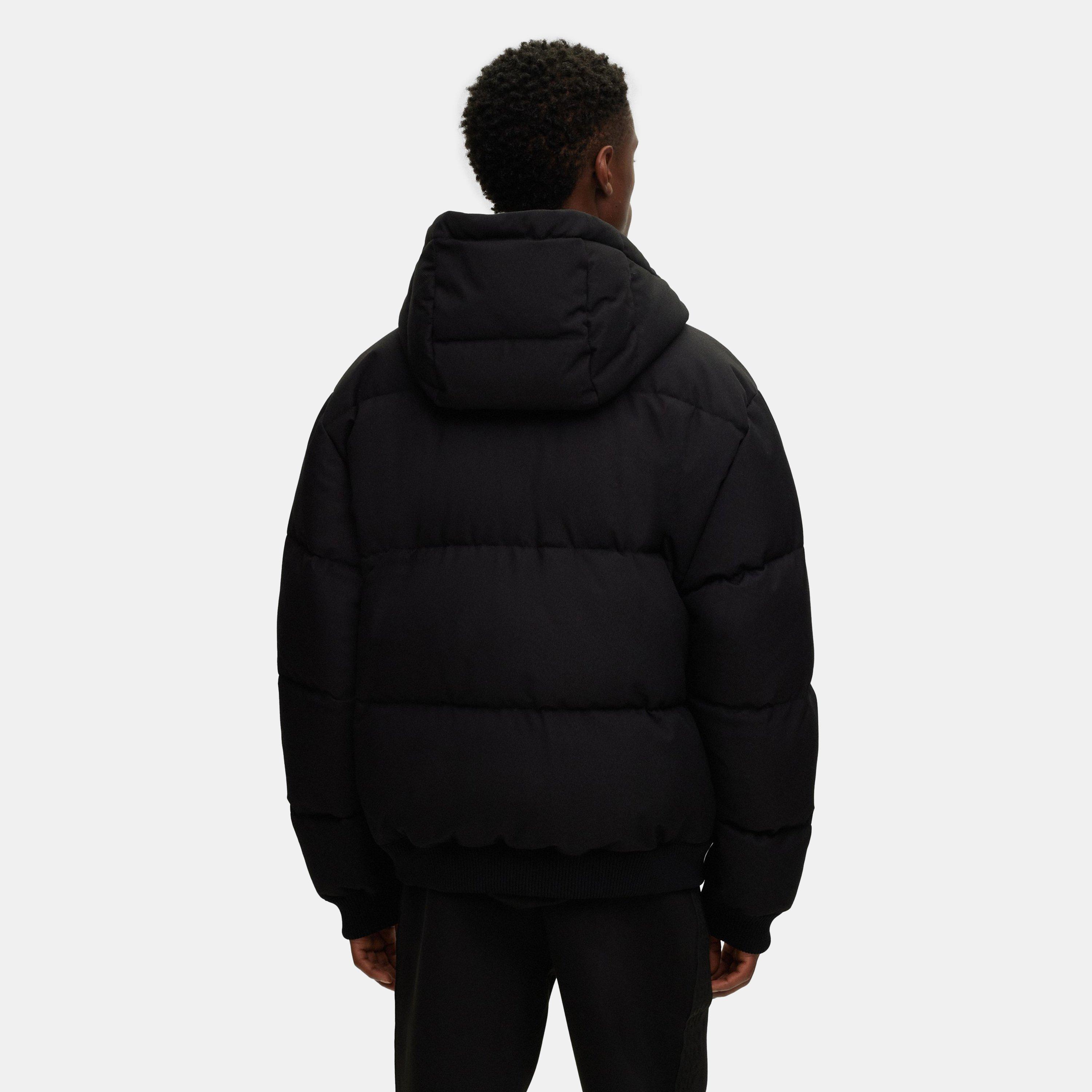 Black - Hugo - Men's  Down Hooded Short Puffer Jacket - 3