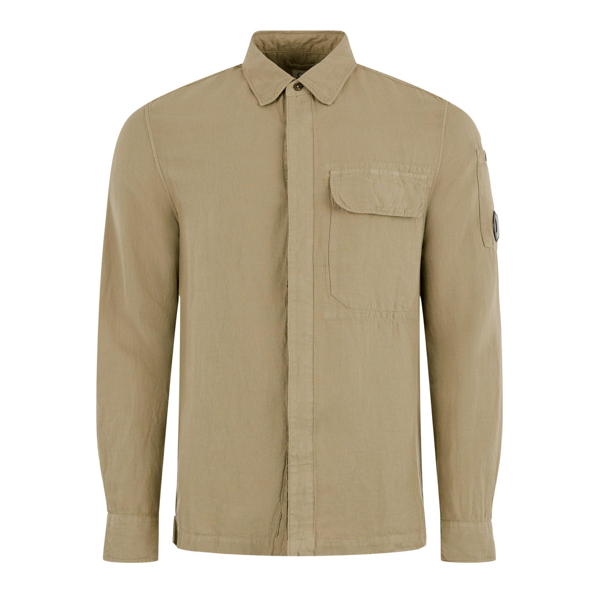 CP Company Men's  Linen Cotton Blend Overshirt