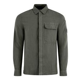 CP Company Linen Cotton Blend Overshirt