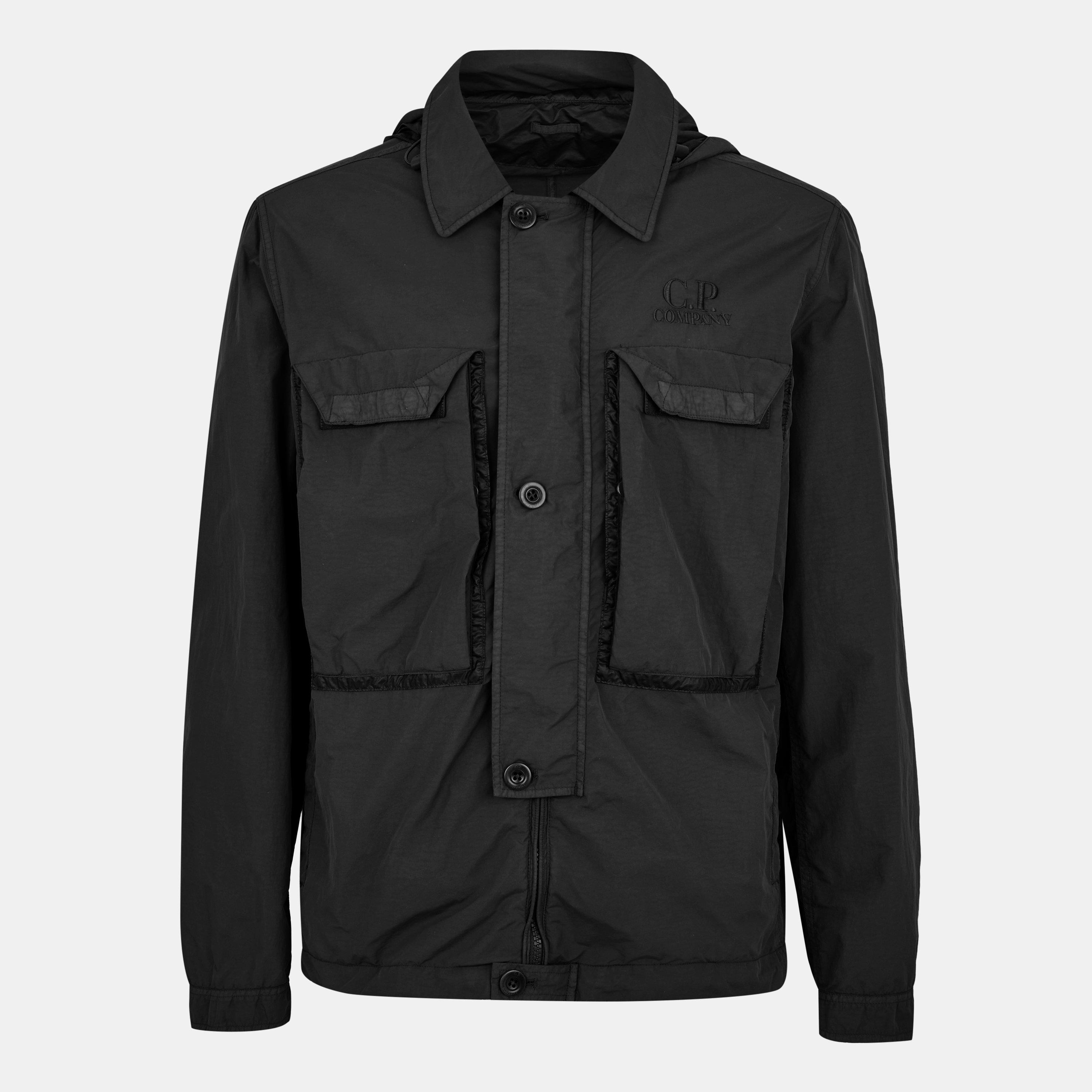 Black 999 - CP Company - Flatt Nylon Goggle Overshirt - 1