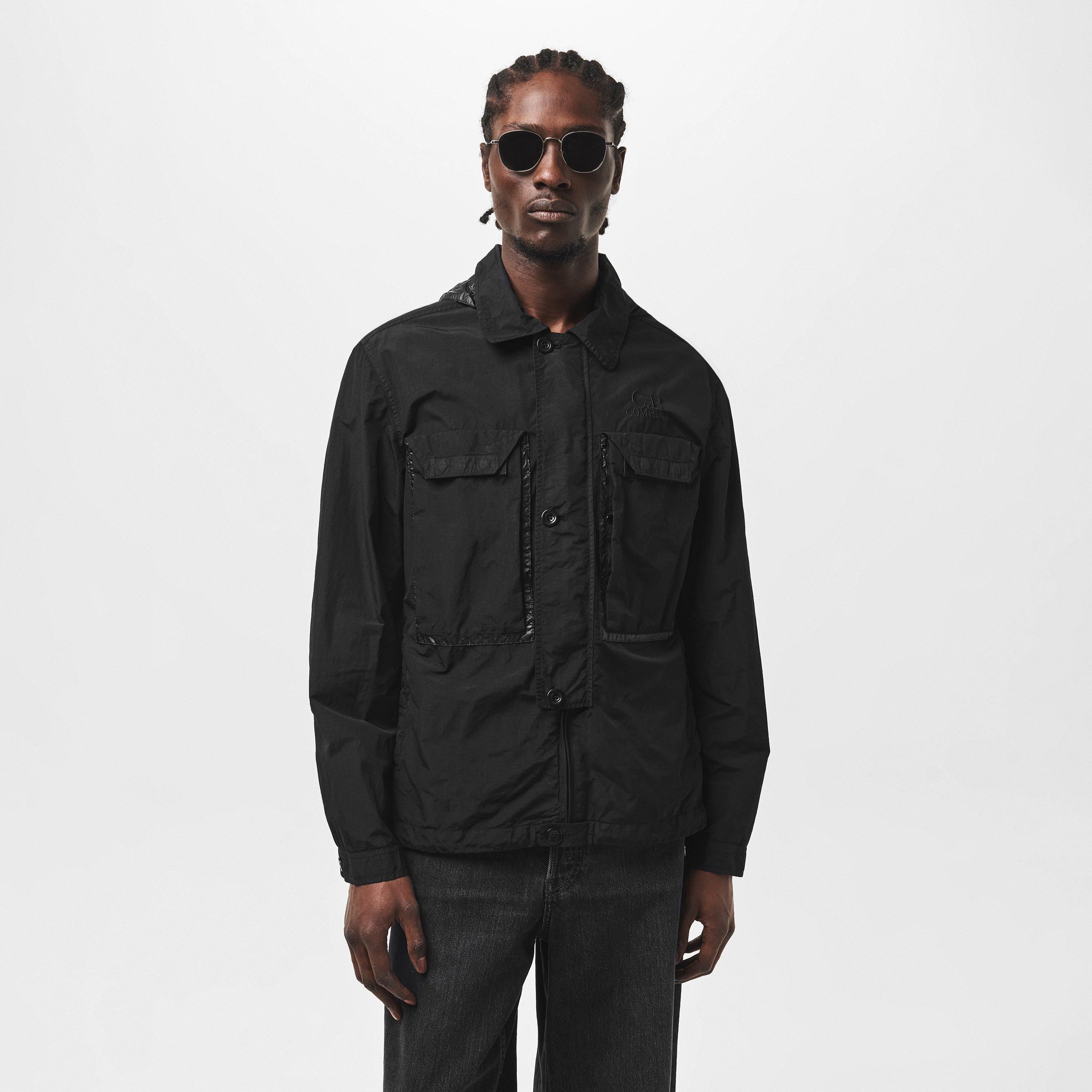 Black 999 - CP Company - Flatt Nylon Goggle Overshirt - 3
