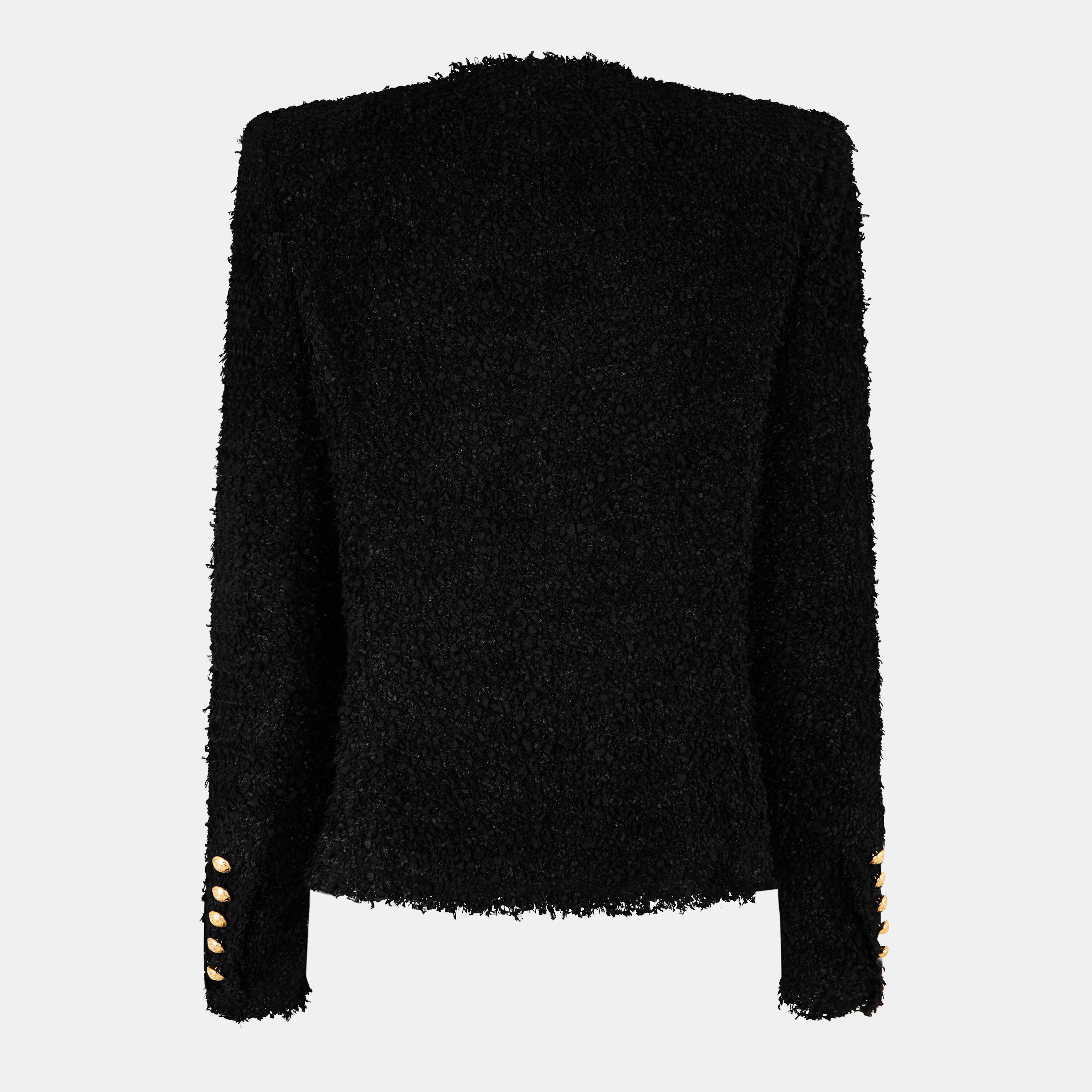 Noir - Balmain - Women's  Windproof Water-Resistant Softshell Jacket - 2