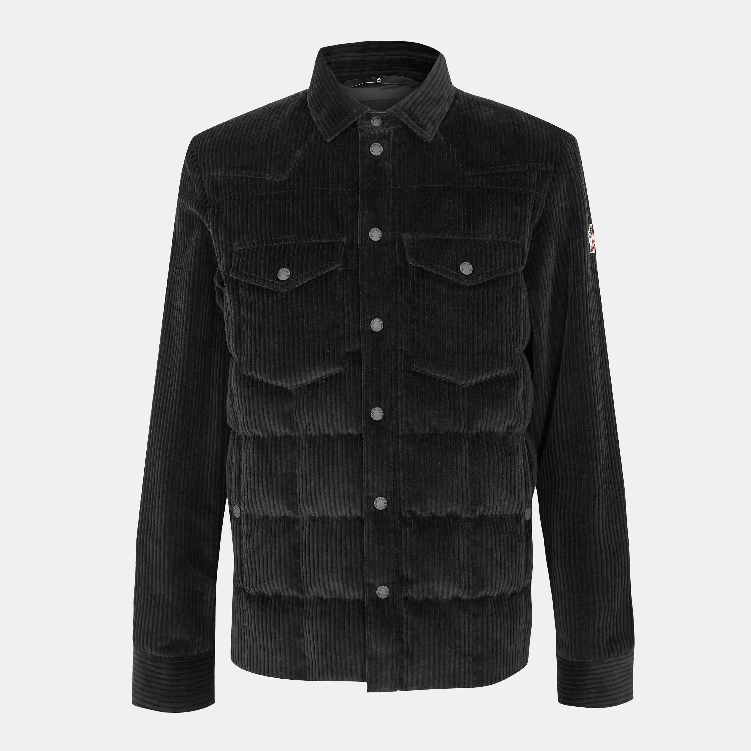 Moncler Grenoble Men's Gelt Quilted Puffer Weather Resistant Overshirt - Black 999 - XL