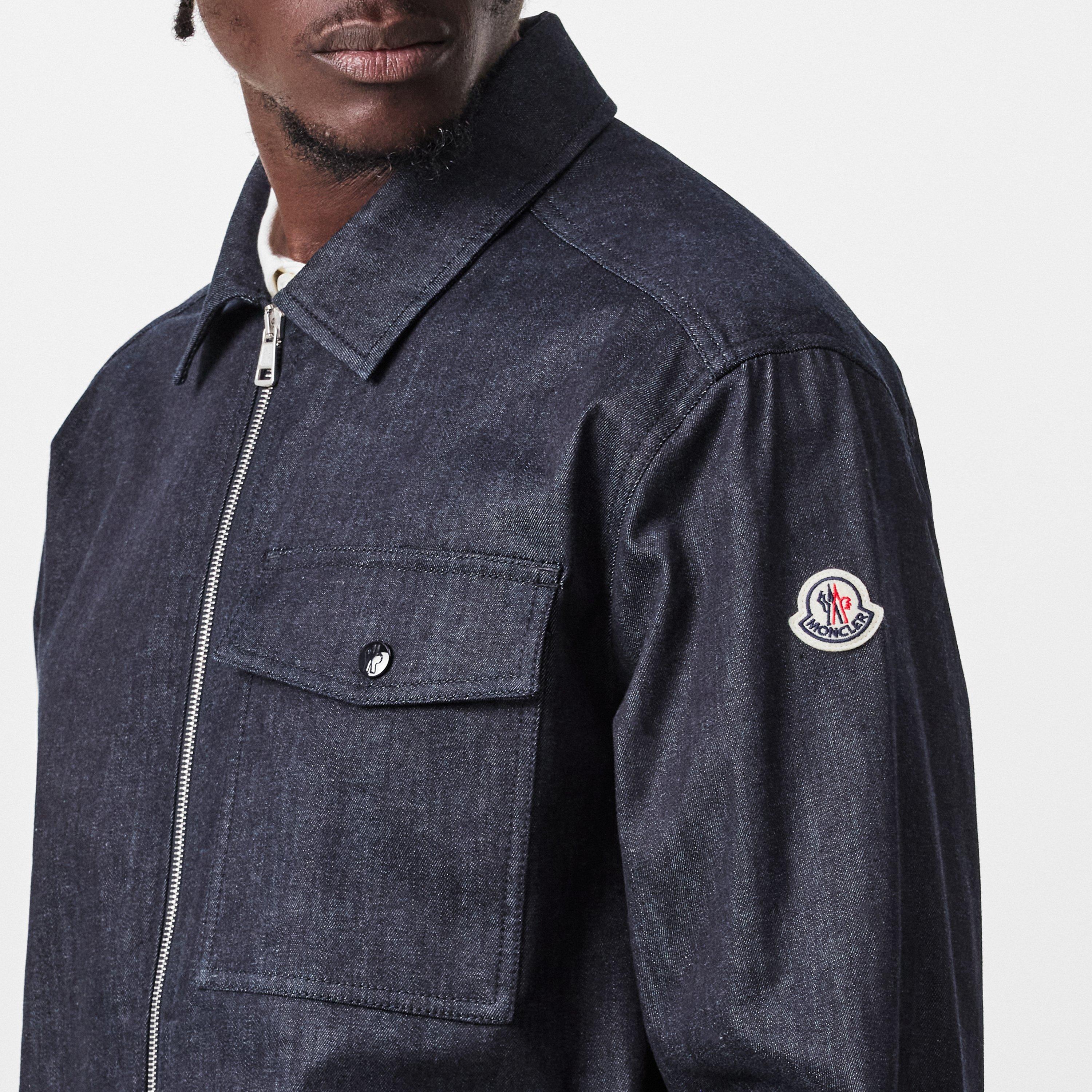 Blue Denim 77A - Moncler - Men's  Denim Cotton Long Sleeve Full Zip Overshirt - 5
