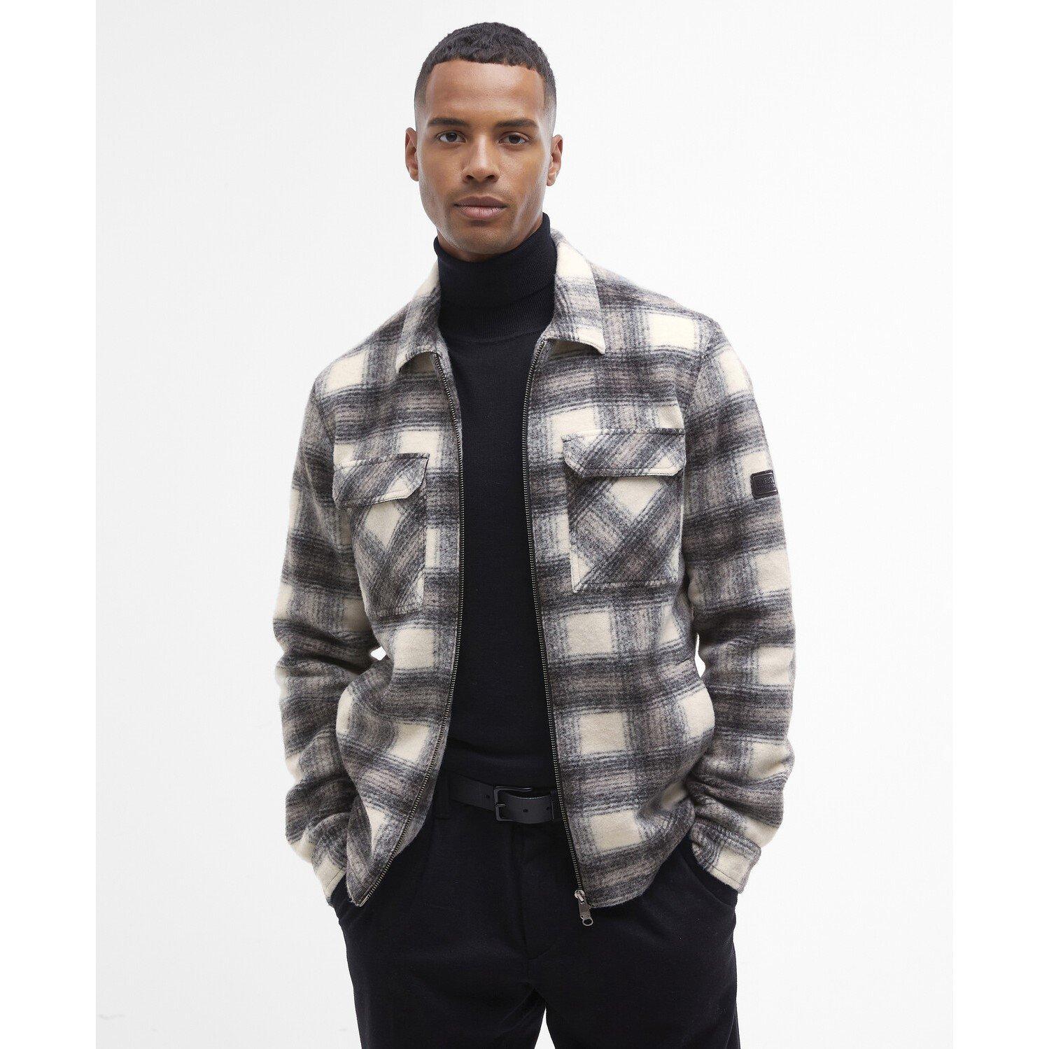 Concrete GY35 - Barbour International - Men's Clayton Brushed Fleece Overshirt - 2