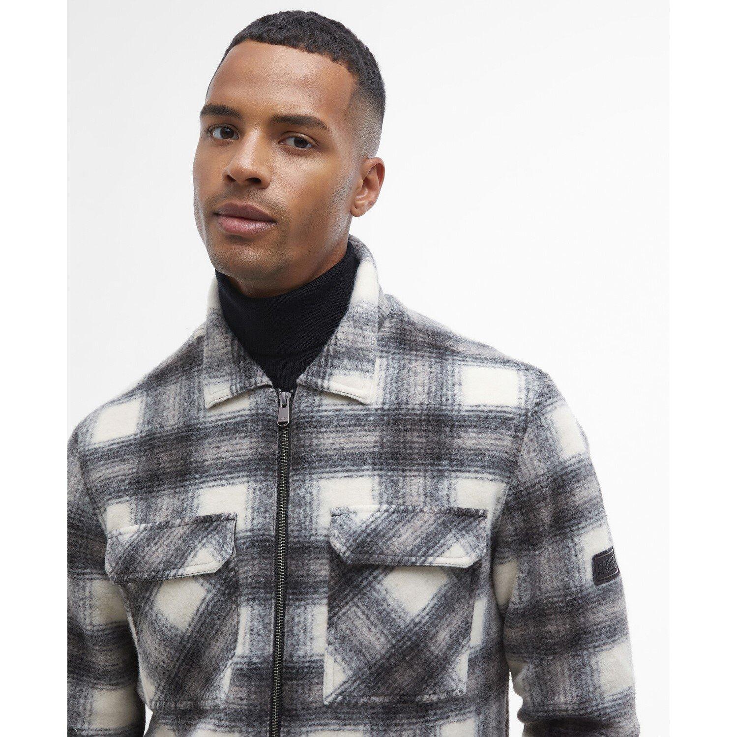 Concrete GY35 - Barbour International - Men's Clayton Brushed Fleece Overshirt - 4