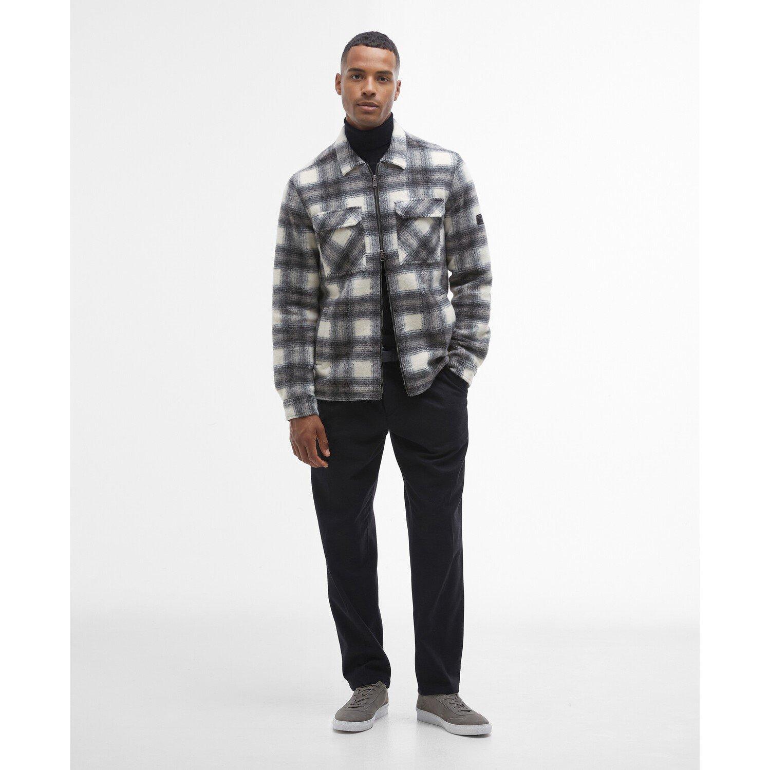 Concrete GY35 - Barbour International - Men's Clayton Brushed Fleece Overshirt - 7