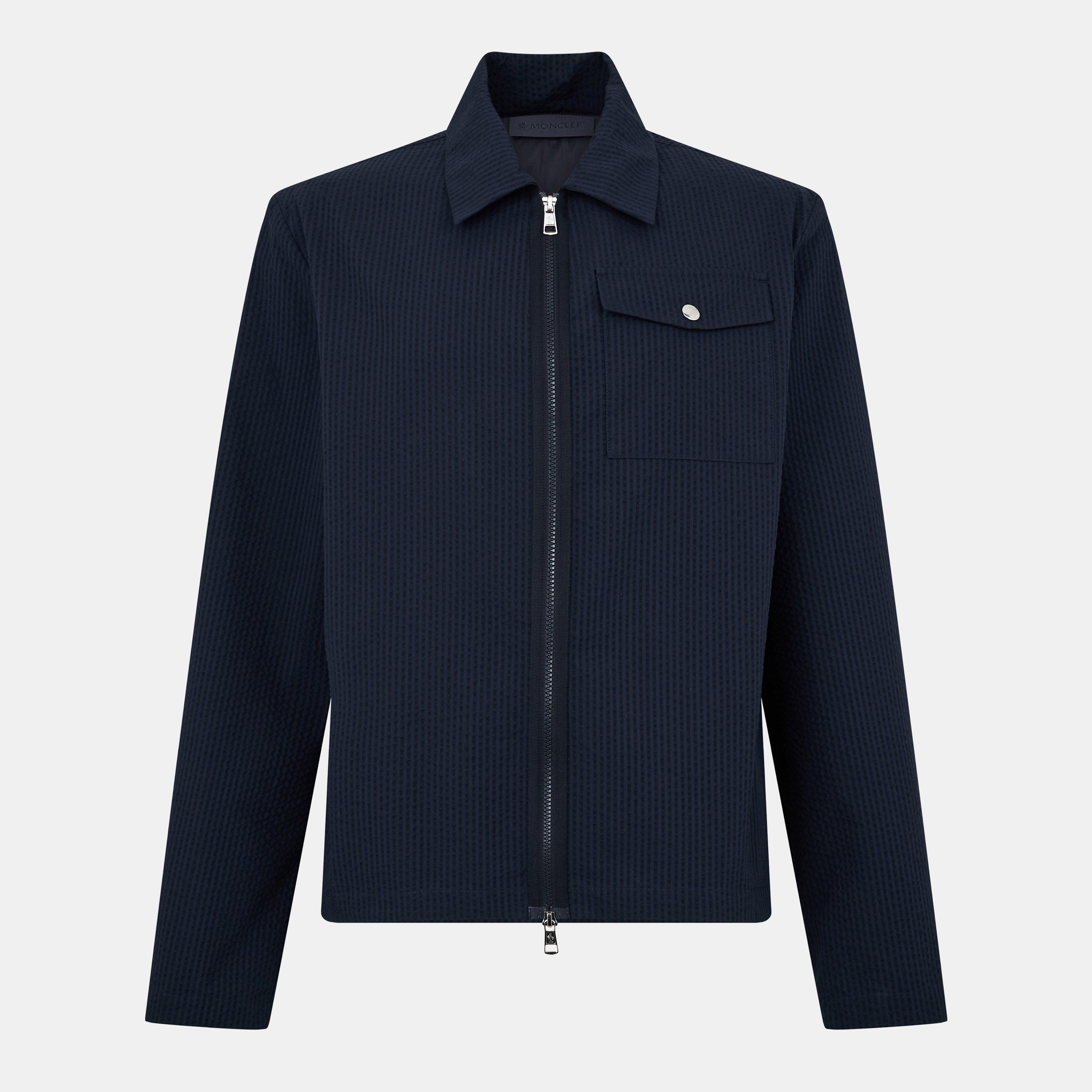 Moncler Men's Short Sleeve Overshirt - Navy 780 - XL