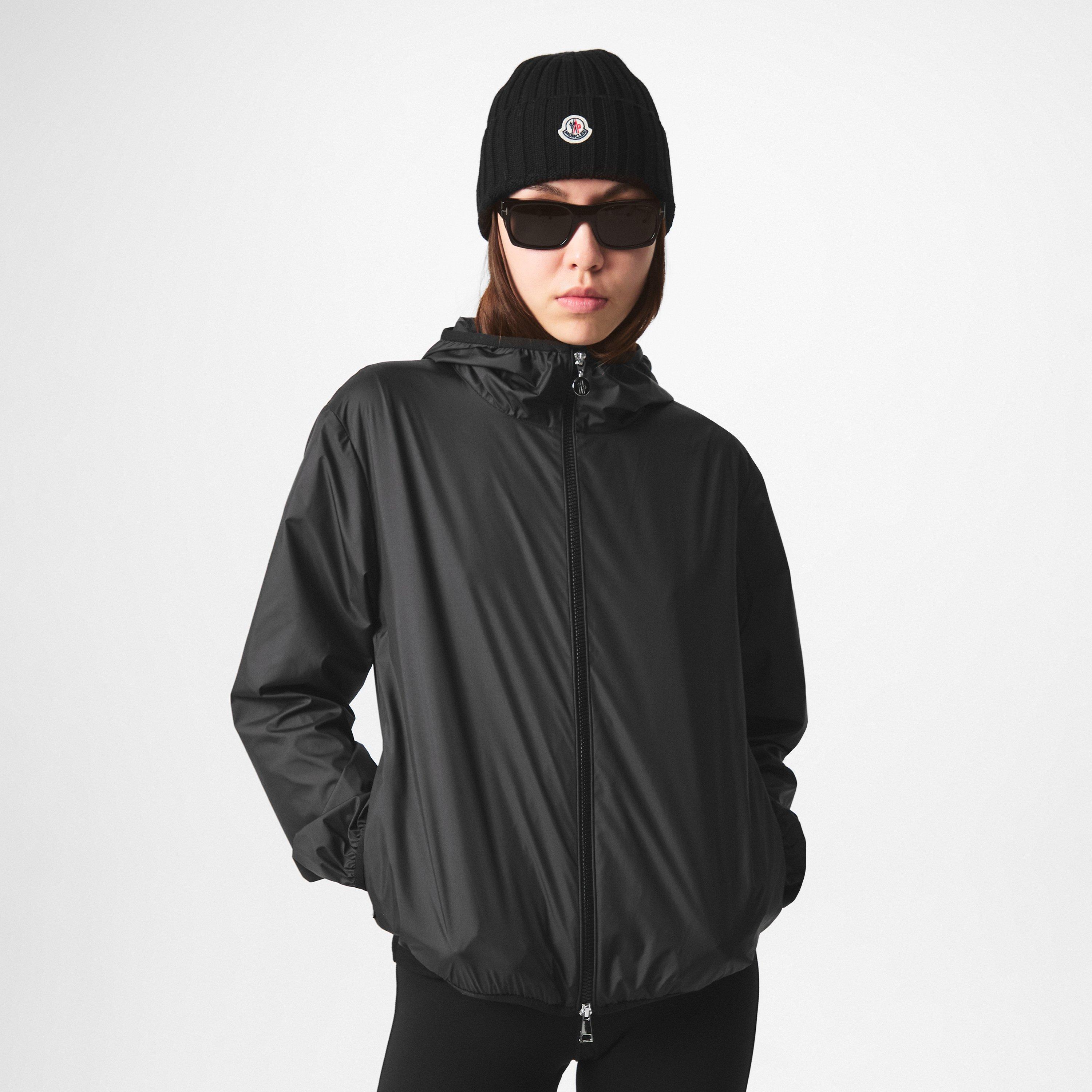 Black 999 - Moncler - Women's Fegeo Wind Resistant Hooded Long Sleeve Softshell Jacket - 3