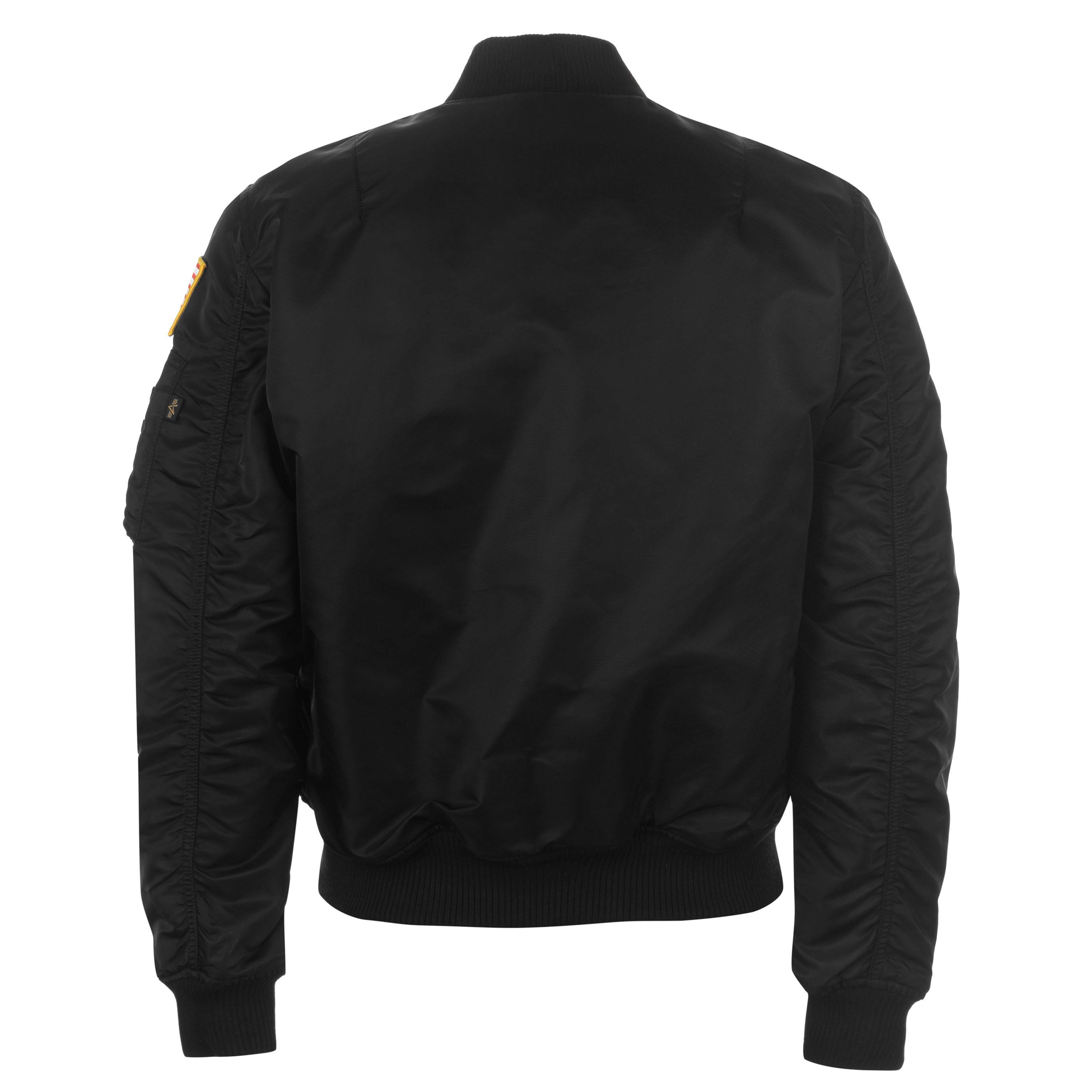 Black 03 - Alpha Industries - Men's MA VF NASA Long Sleeve Bomber Jacket - 9