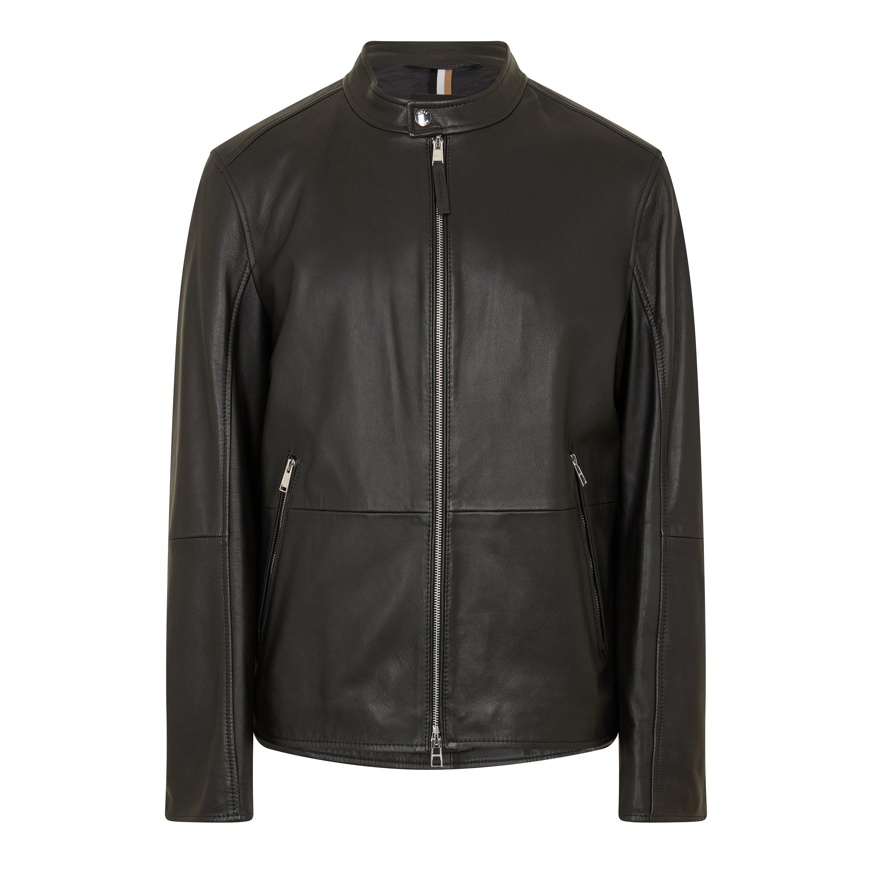 Black - Boss - Men's Nokuri1 Leather Jacket - 1