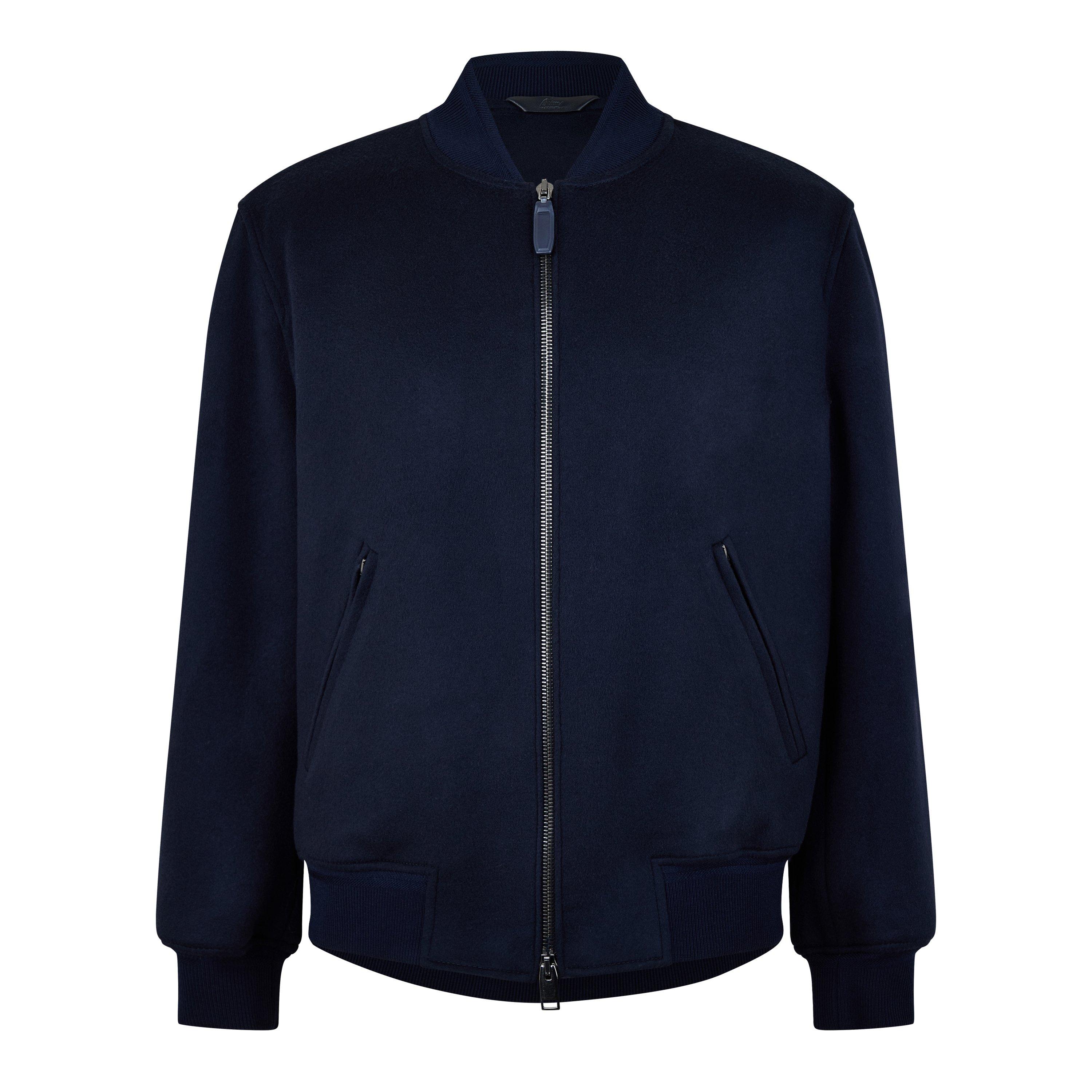 Midnight Blue - Brioni - Men's Bomber Wool Long Sleeve Full Zip Parka - 1