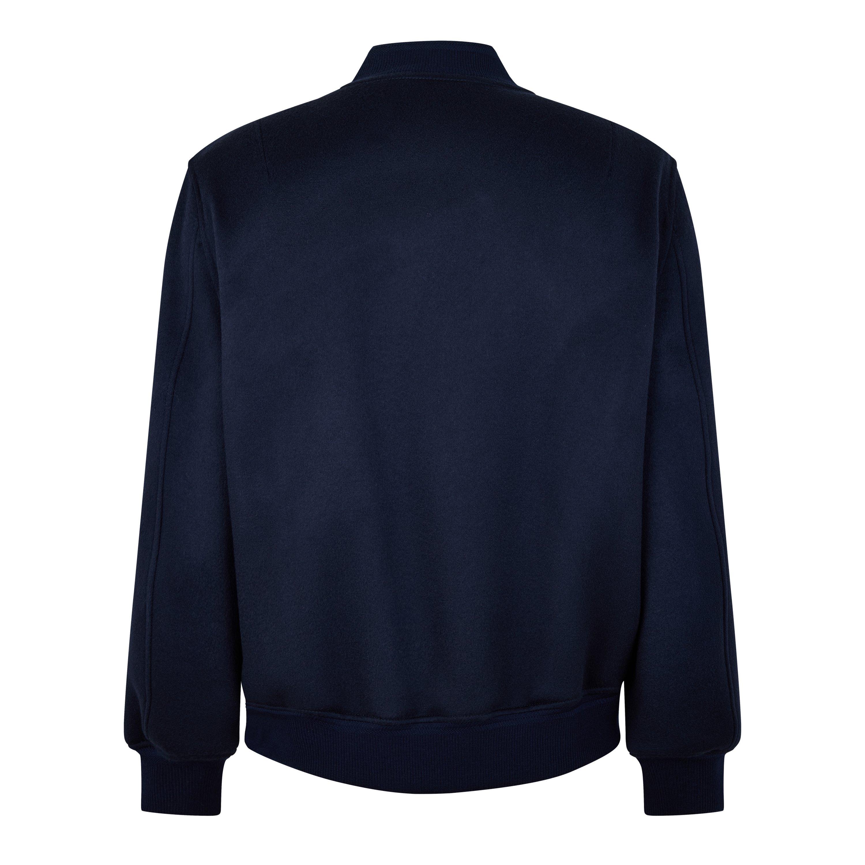 Midnight Blue - Brioni - Men's Bomber Wool Long Sleeve Full Zip Parka - 2