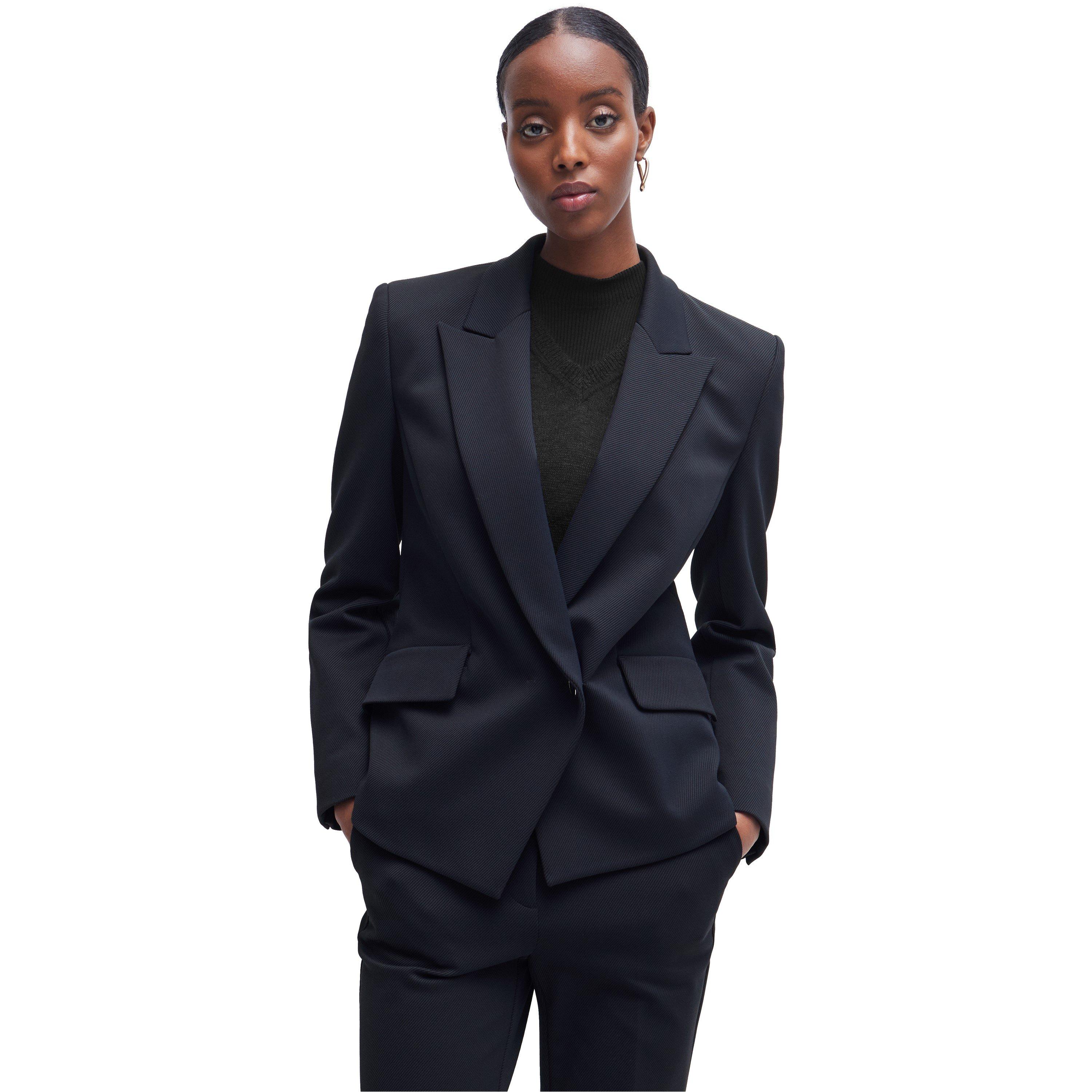 Boss Women's Jarinara Structured Blazer - Dark Blue - Size 6 (XS)