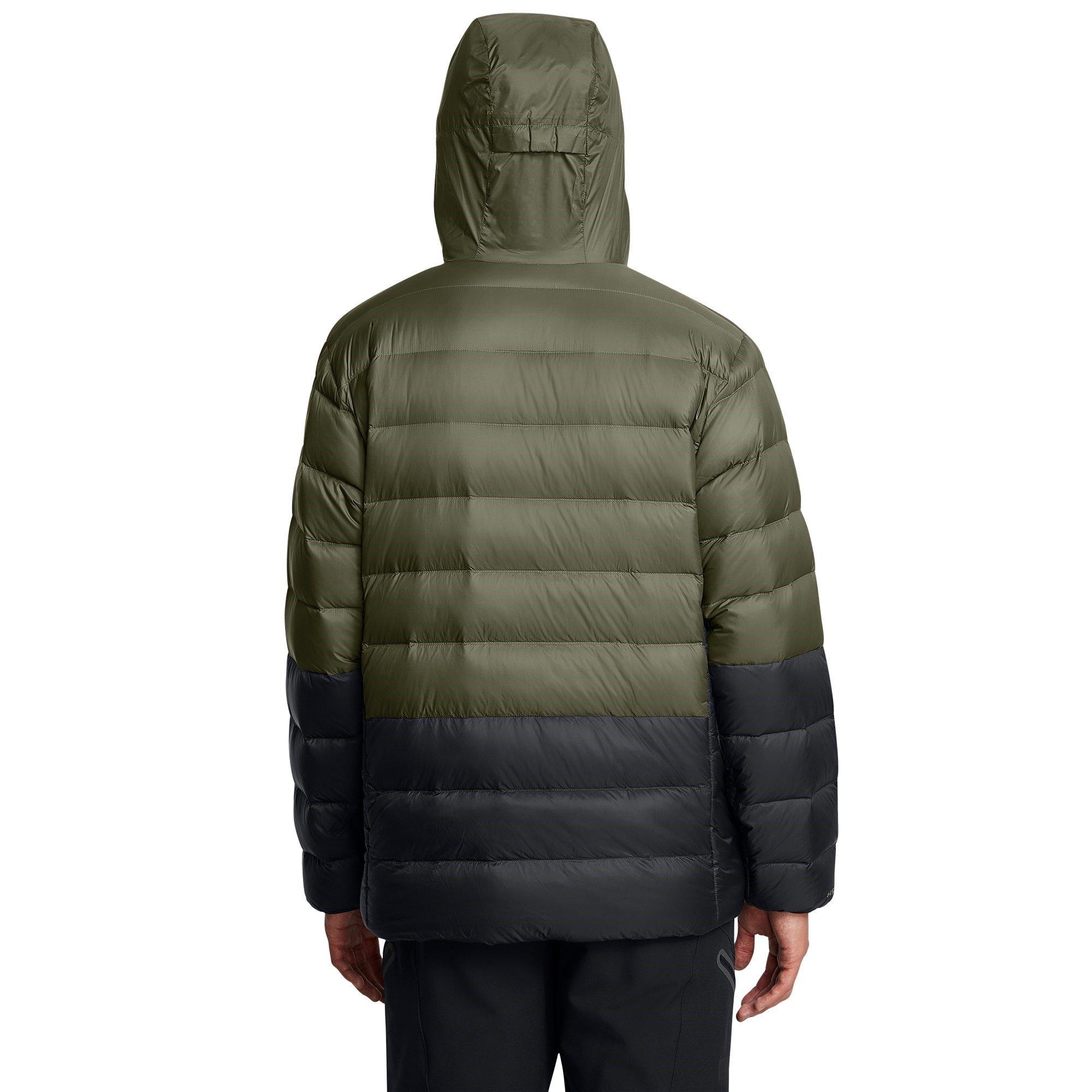 Marine OD Groen - Under Armour - Legend Down Hooded Heavyweight Puffer Jacket - 3