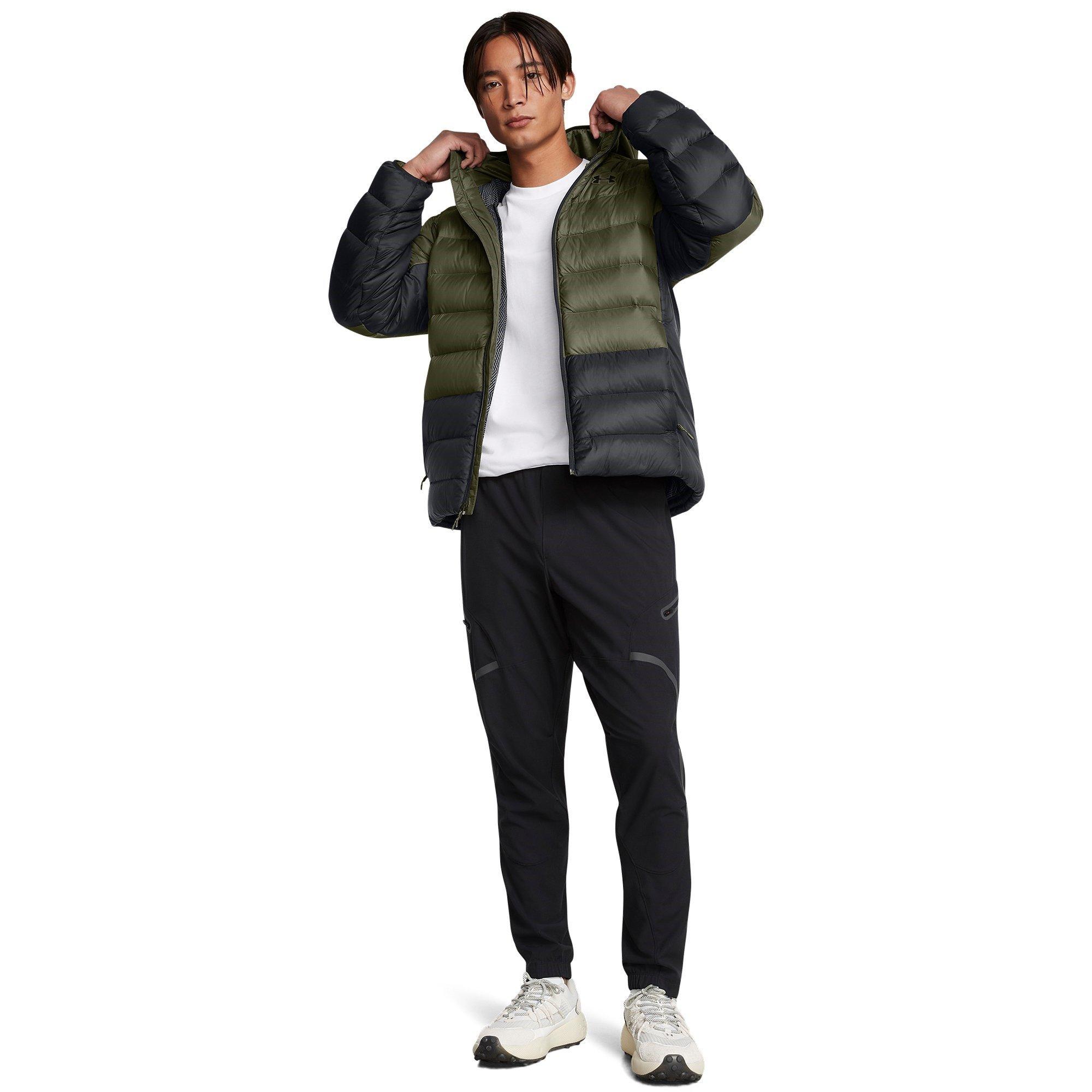 Marine OD Groen - Under Armour - Legend Down Hooded Heavyweight Puffer Jacket - 4