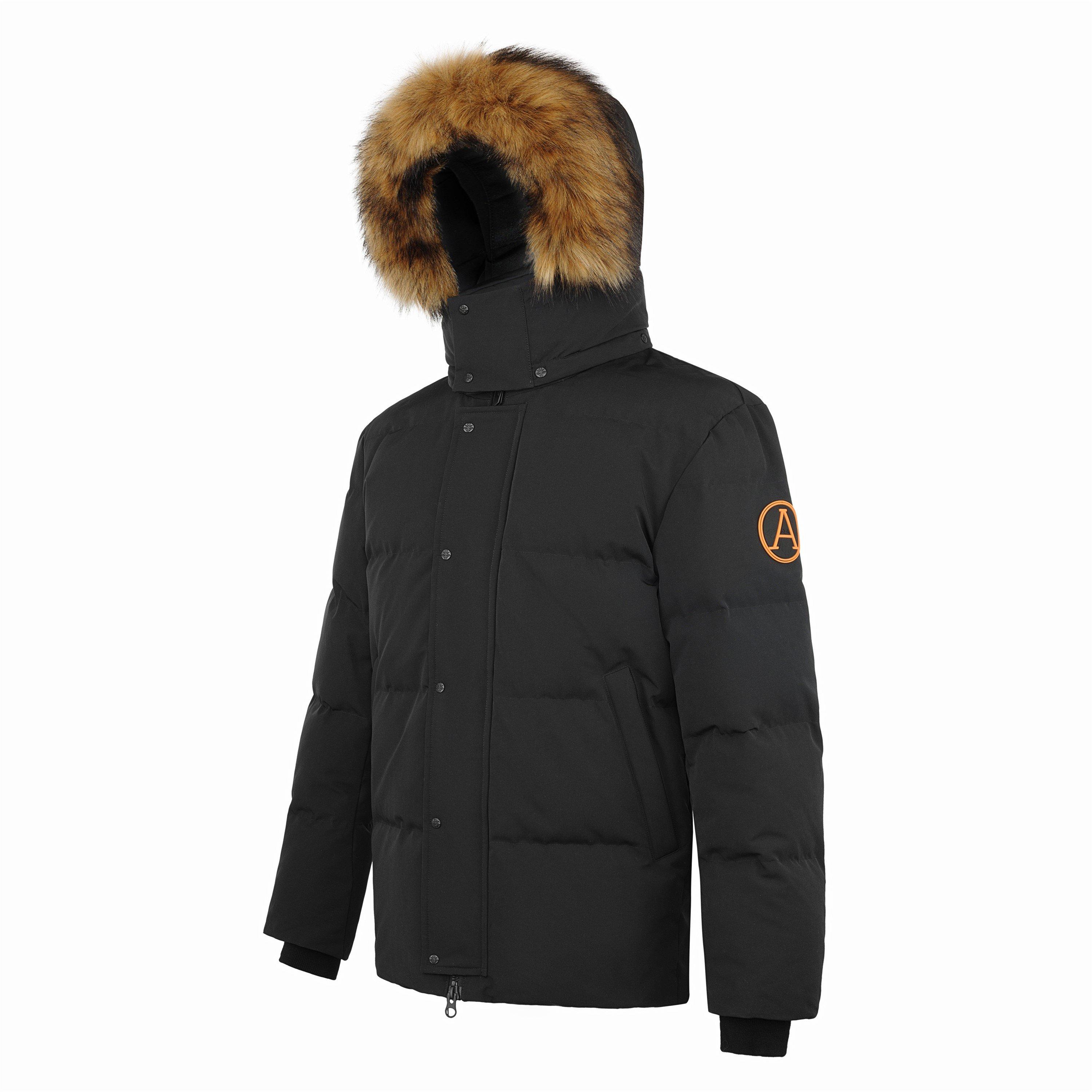 Black - Arctic Army - Men's Muskox Waterproof Baffle Stitching Parka - 3