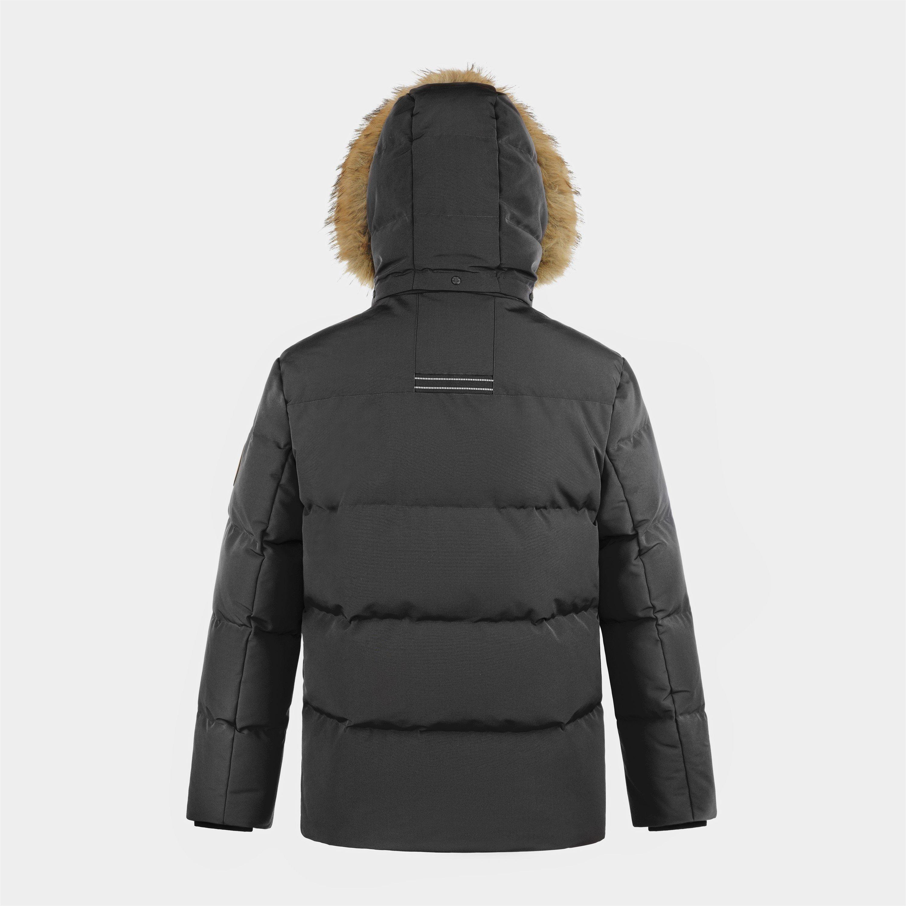 Schwarz - Arctic Army - Men's Muskox Waterproof Baffle Stitching Detachable Hood Parka - 2