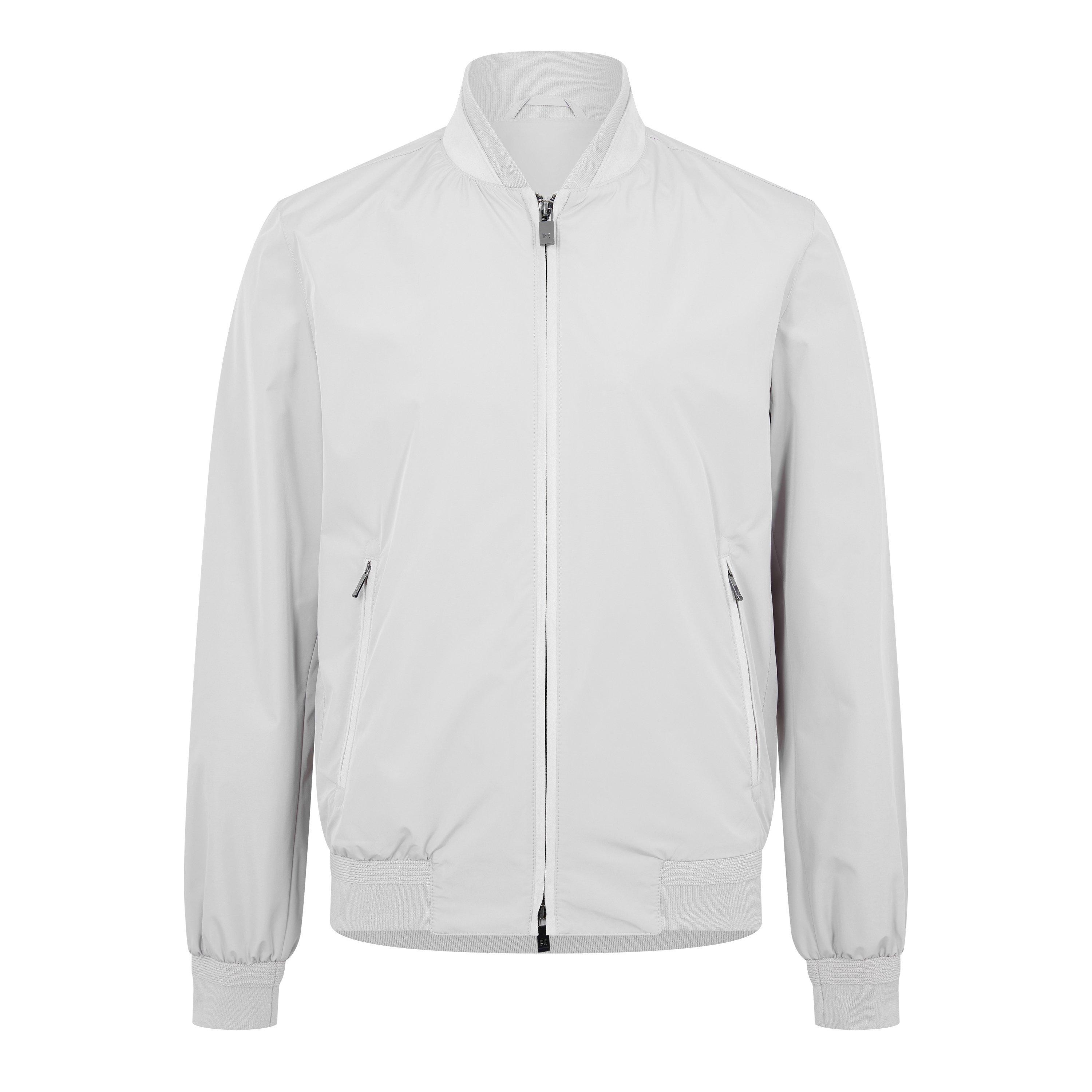 Pal Zileri Men's Suede Trim Bomber Jacket - Stone 35 - 52 (XL)