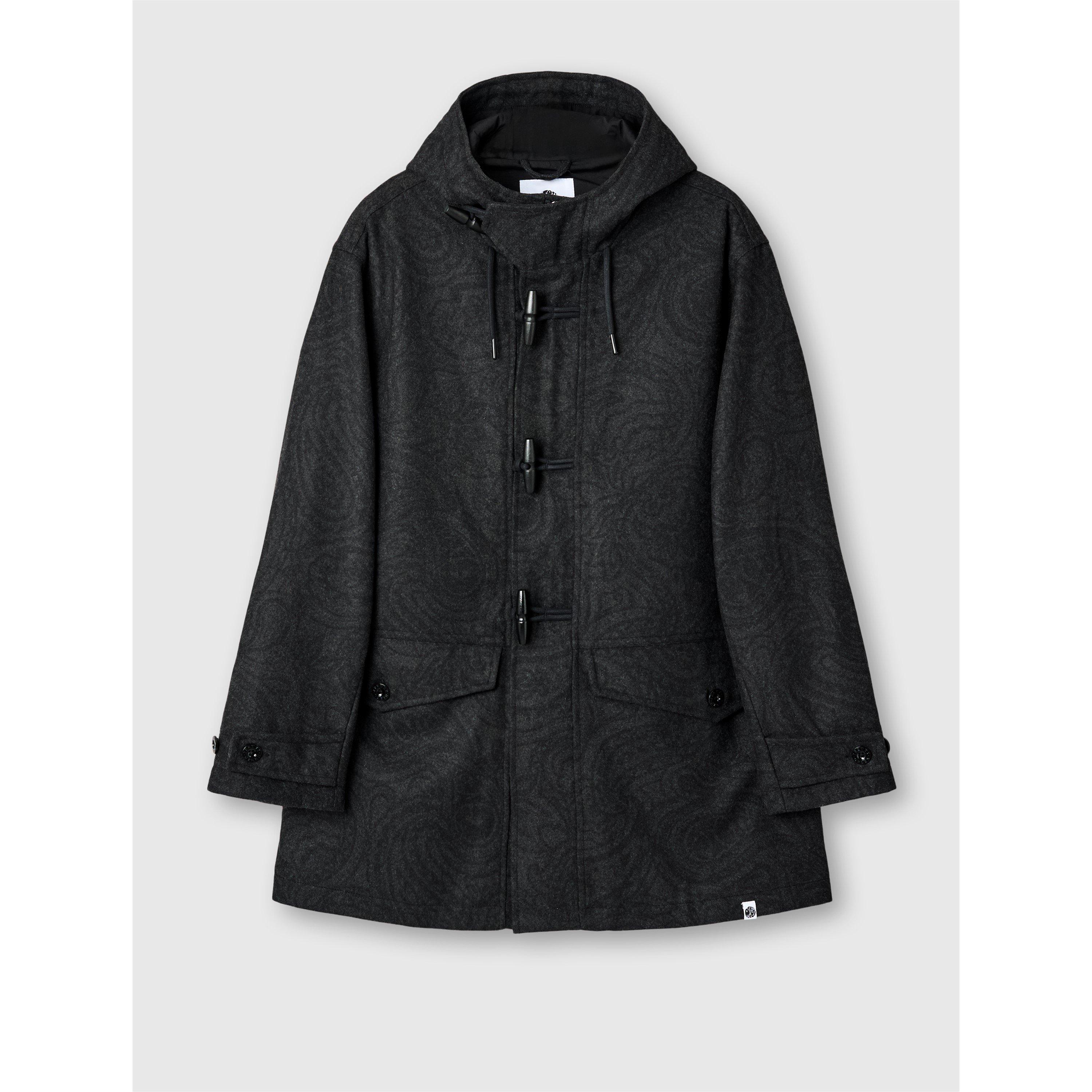Black - Pretty Green - Men's Randolph Duffle Coat - 1