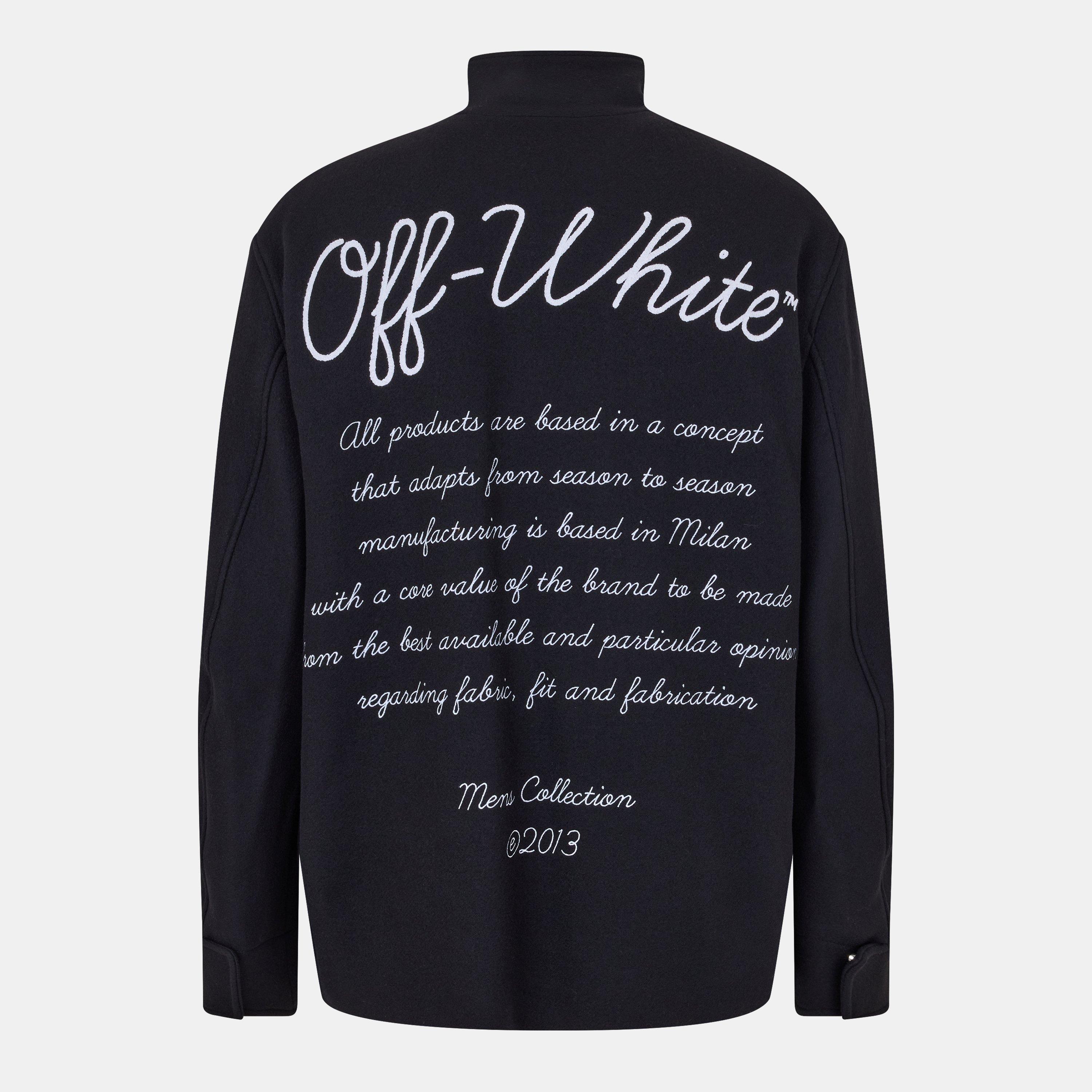 Black/White - Off White - Men's Off-White Insulated Short Puffer Jacket - 2