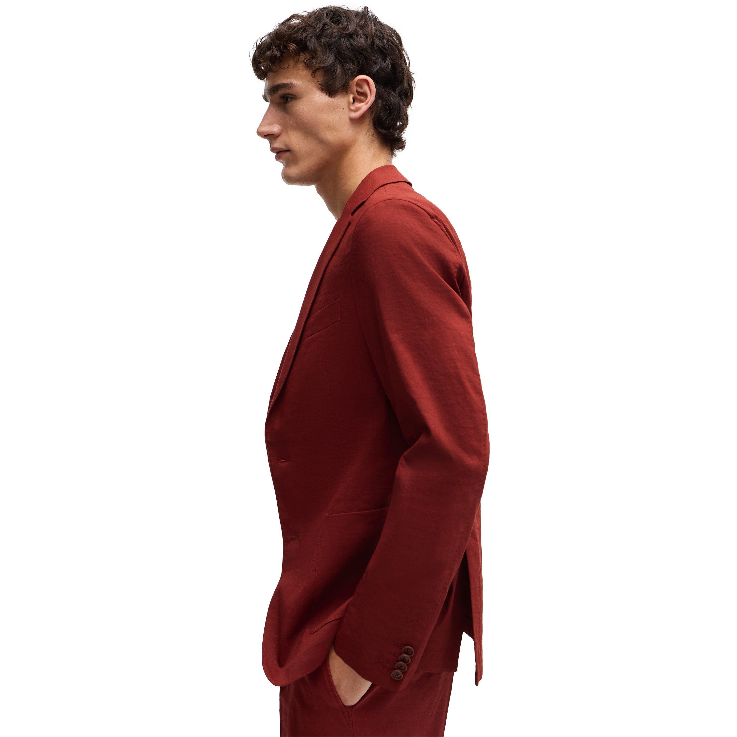 Open Brown - Boss - Men's BOSS Contemporary Cut Structured Blazer - 4