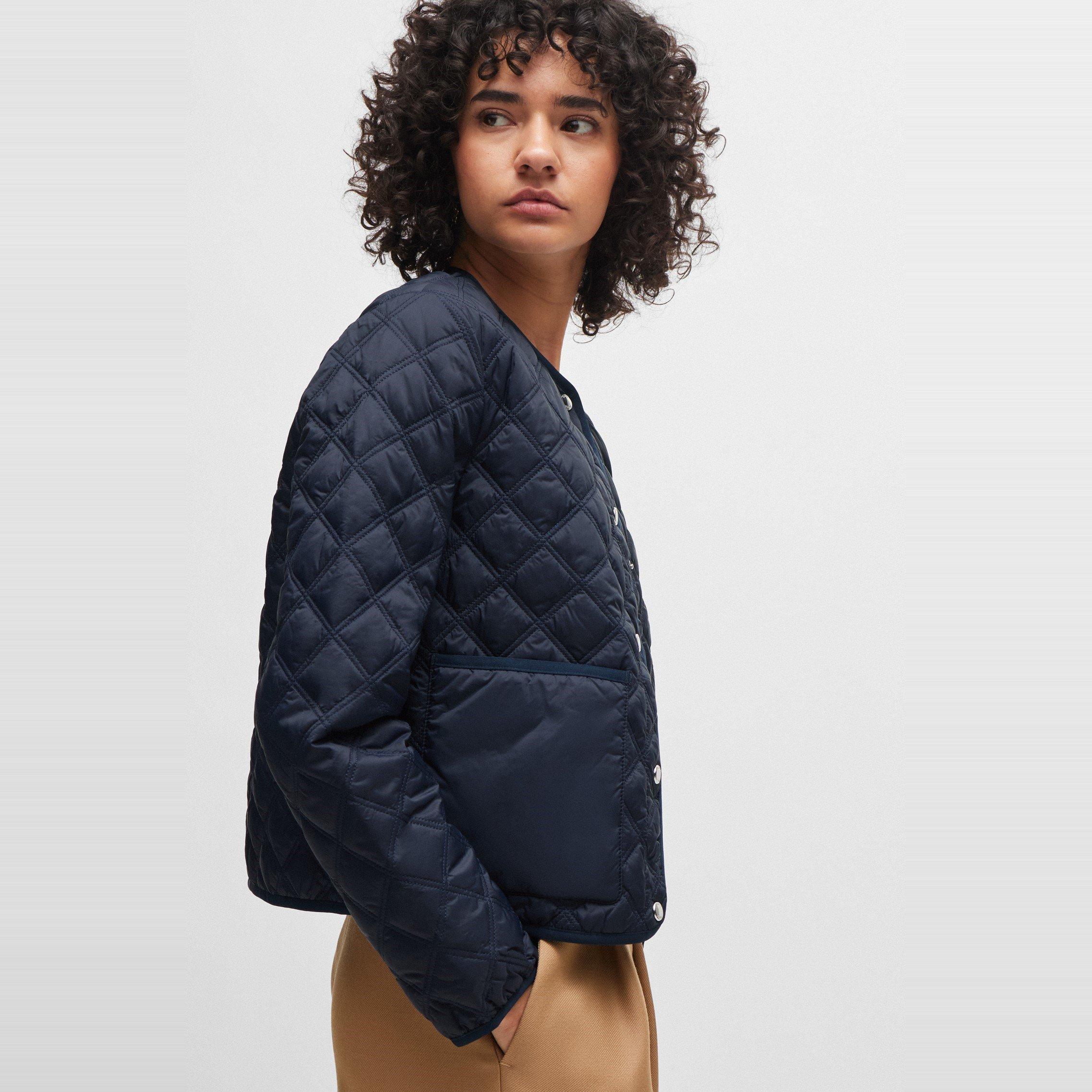 Dark Blue - Boss - Women's Palisi1 Insulated Short Puffer Jacket - 4