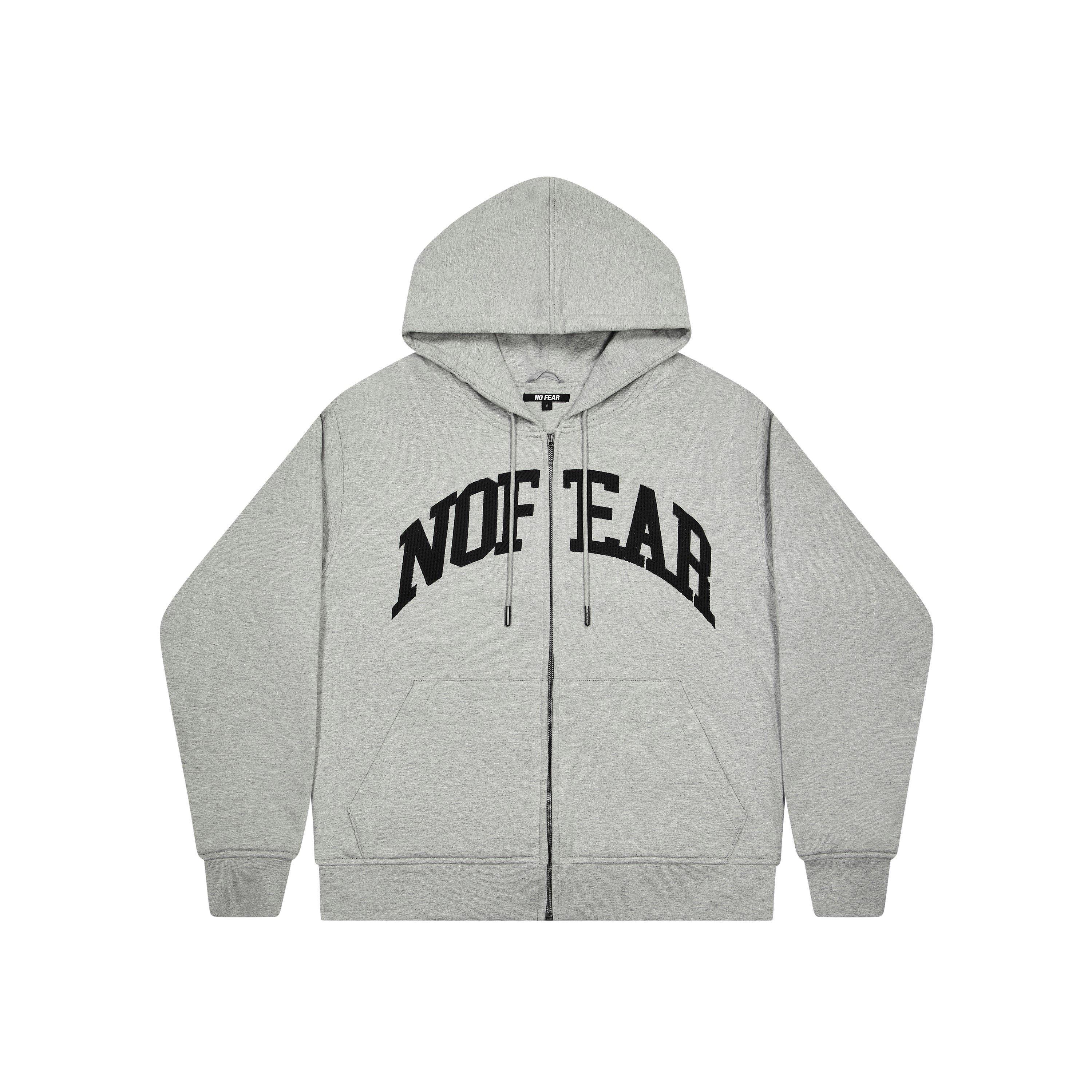 No Fear Mens Padded Zip Up - Grey Marl - M