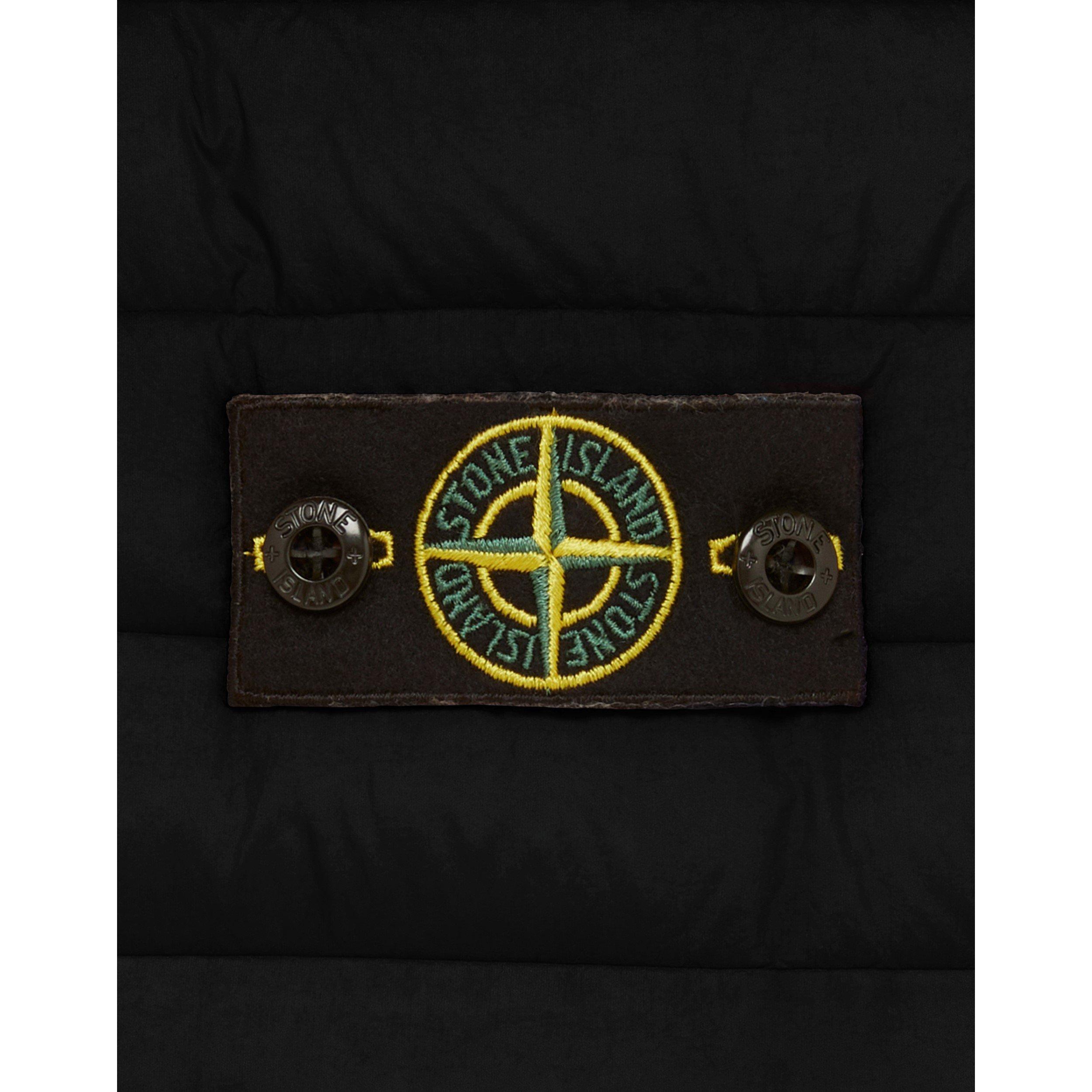 Nero V0029 - Stone Island - Kids' Hooded Recycled Nylon Down Short Puffer Jacket - 4