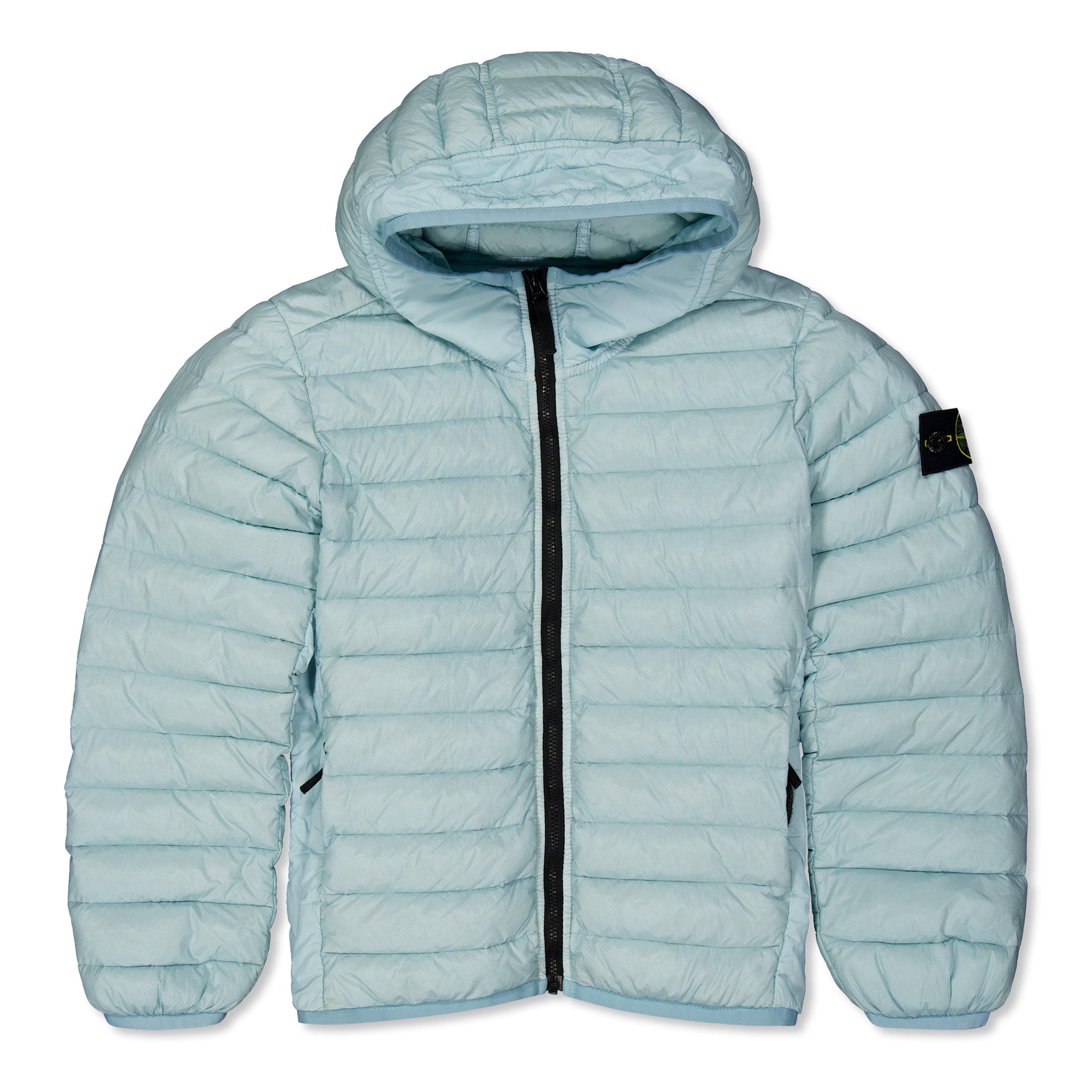 Kids' Hooded Recycled Nylon Down Short Puffer Jacket