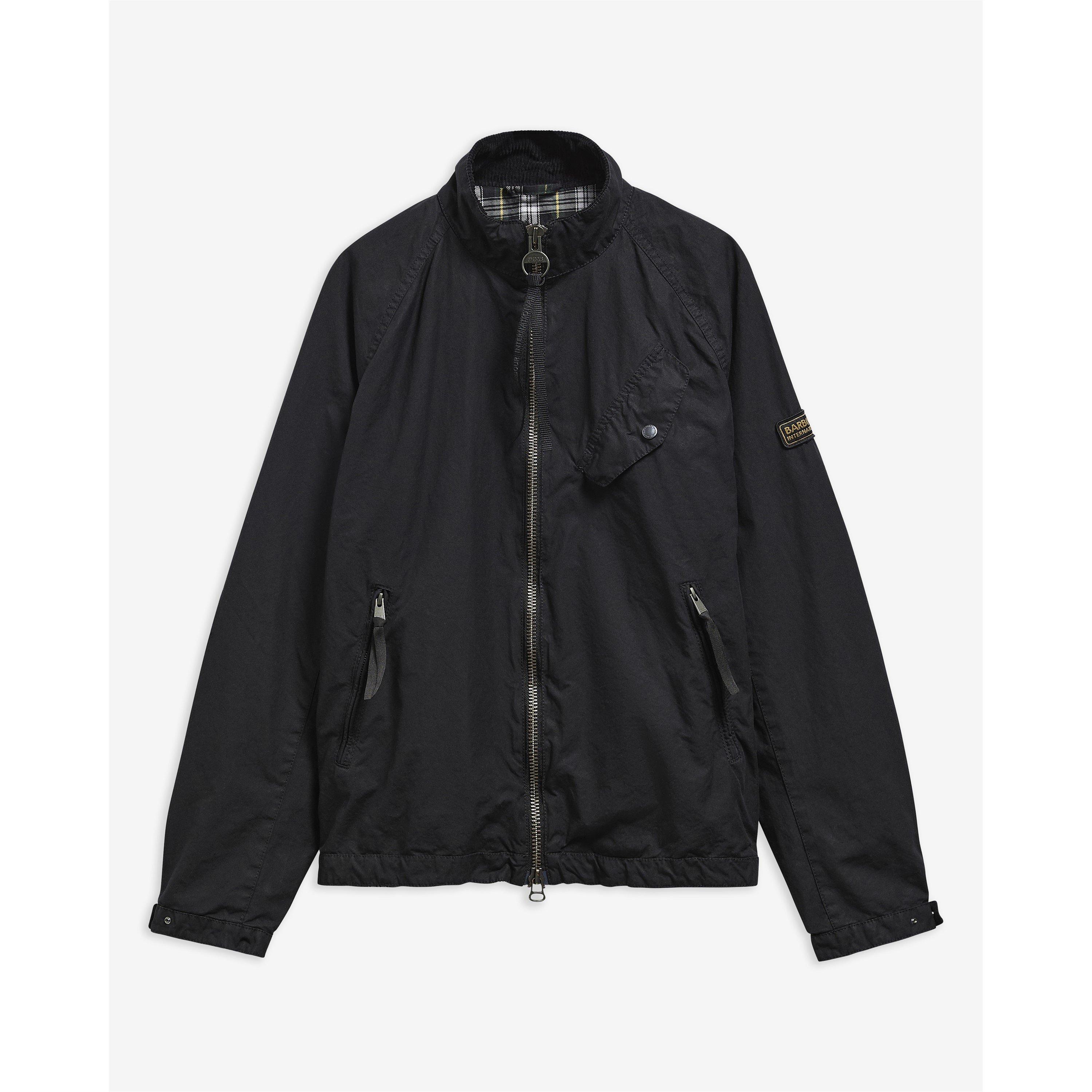 Black - Barbour International - Men's Club Blouson Full-Zip Wax Jacket - 10