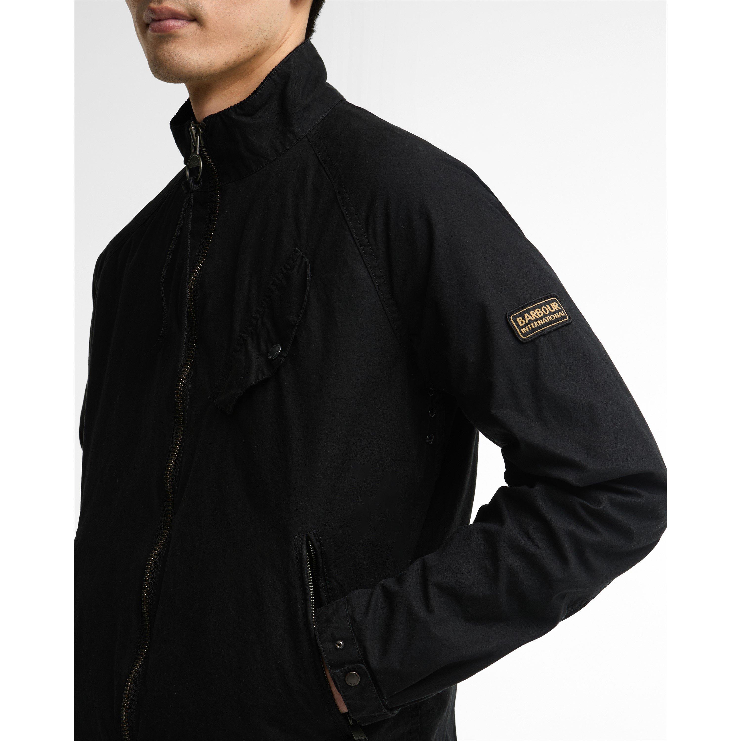 Black - Barbour International - Men's Club Blouson Full-Zip Wax Jacket - 4
