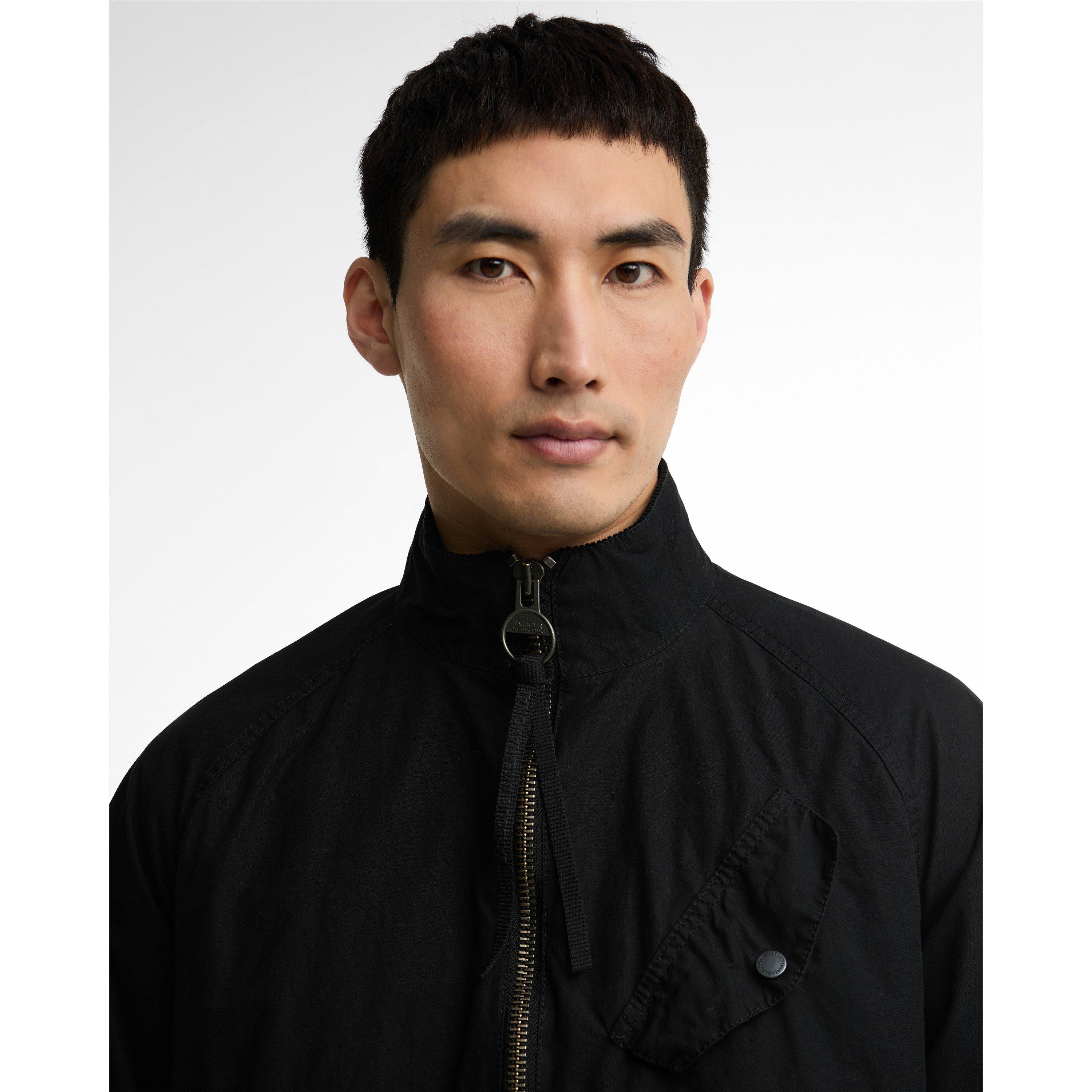 Black - Barbour International - Men's Club Blouson Full-Zip Wax Jacket - 7