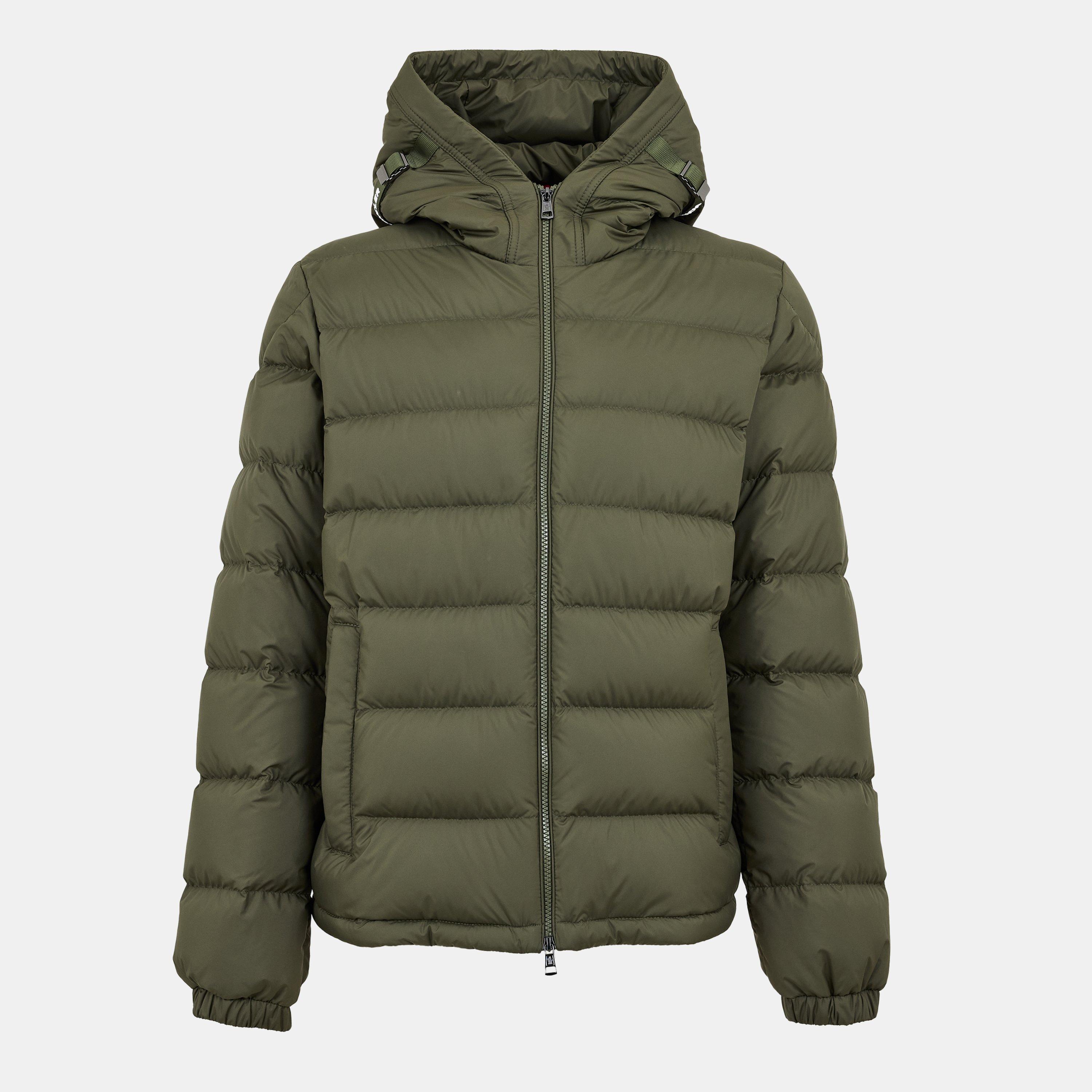 Moncler Men's Weather Resistant Medium Puffer Jacket - Olive - M