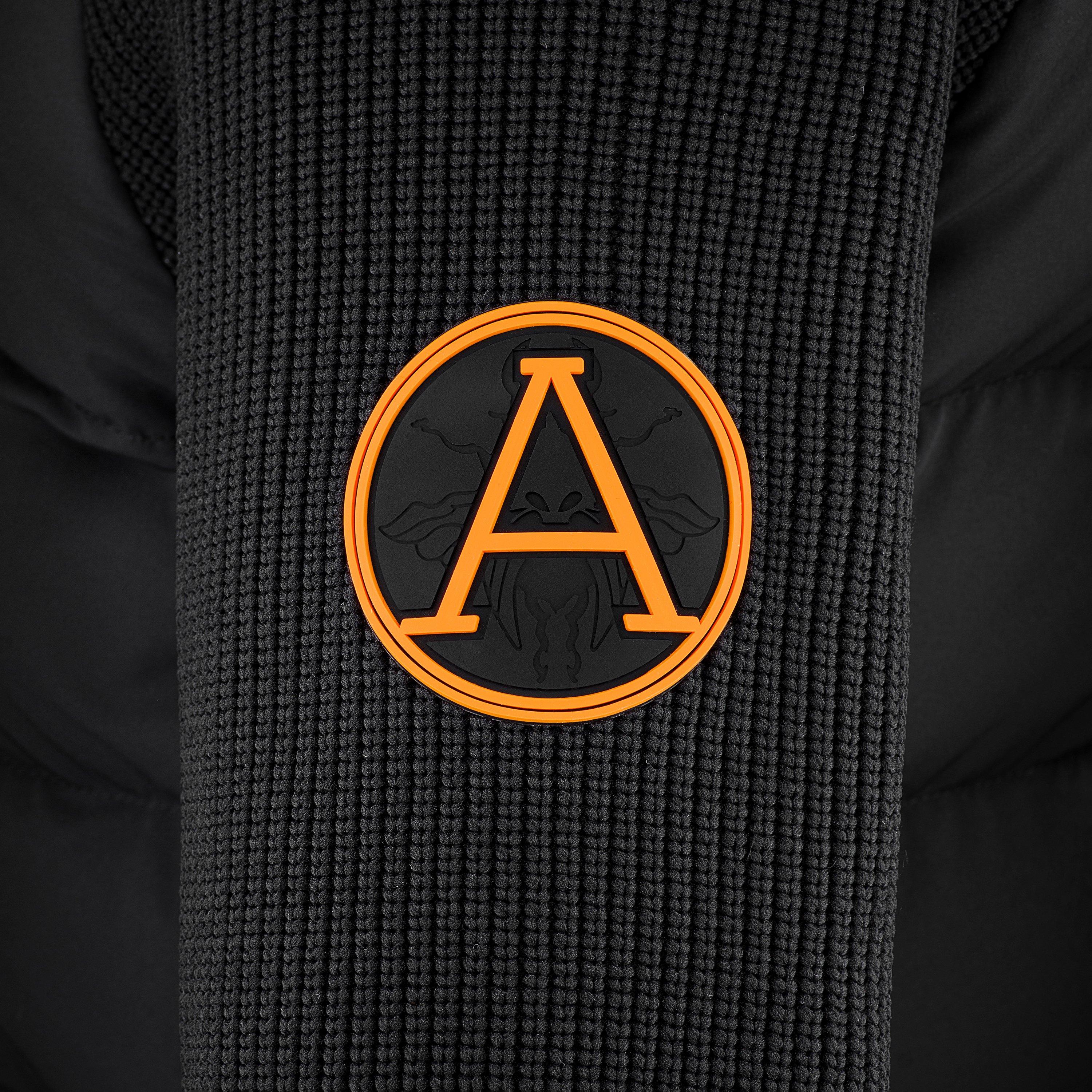 Black - Arctic Army - Men's Hooded Long Sleeve Hip Length Hybrid Jacket - 4