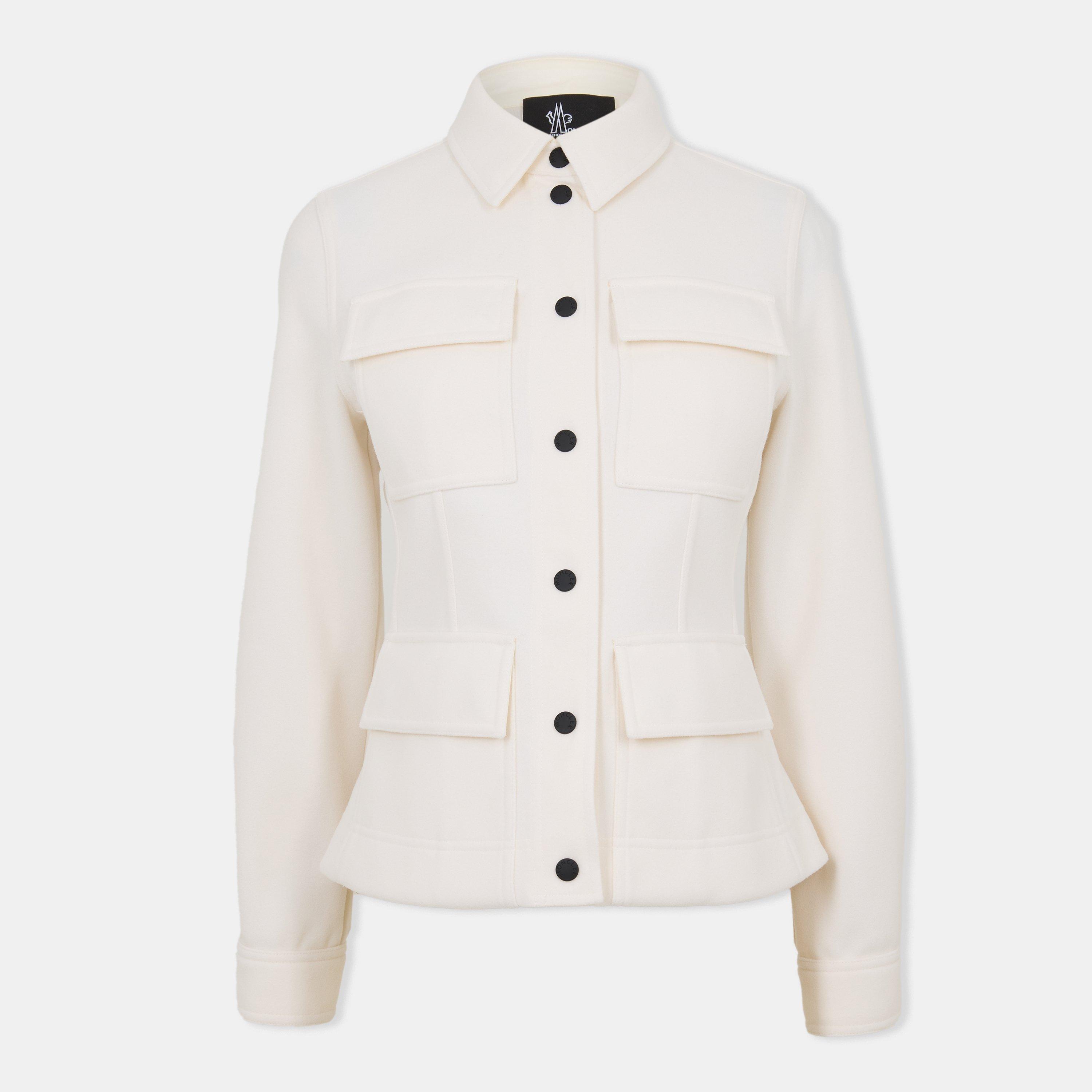 Cream 086 - Moncler Grenoble - Women's Closed Cuff Fleece Tailored Fit Joggers - 1