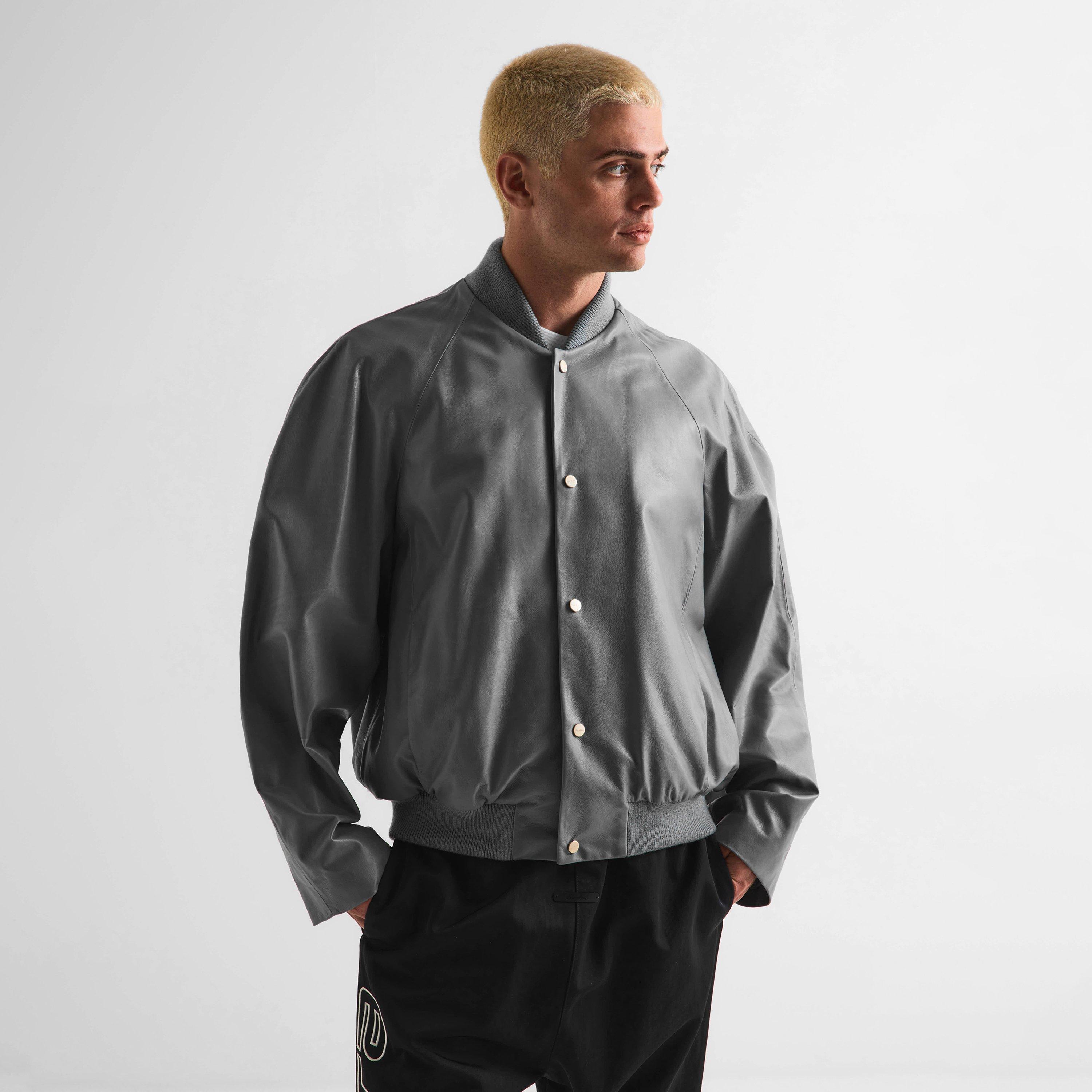 Grey - Fear Of God - Men's Leather Jacket - 3