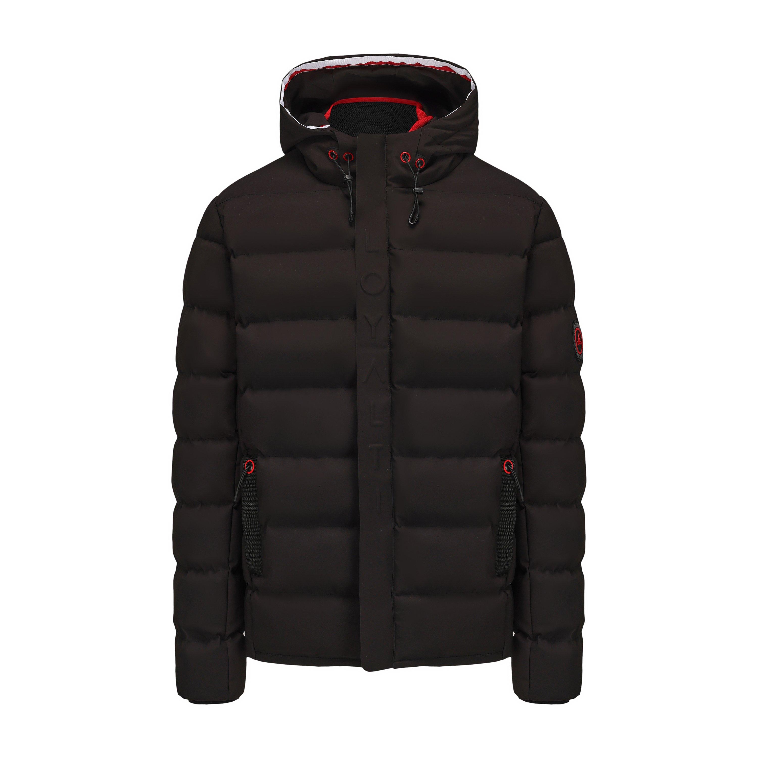 Black - Loyalti - Men's Phantom Hooded Long Sleeve Synthetic Fill Short Puffer Jacket - 1