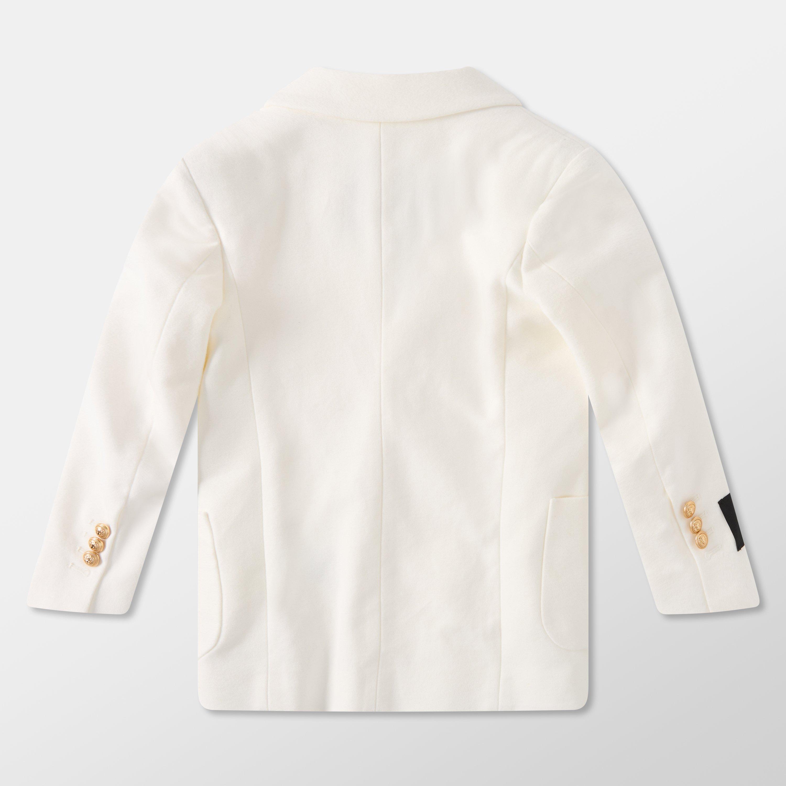 ivory - Balmain - Kids' Structured Shoulder Blazer - 2