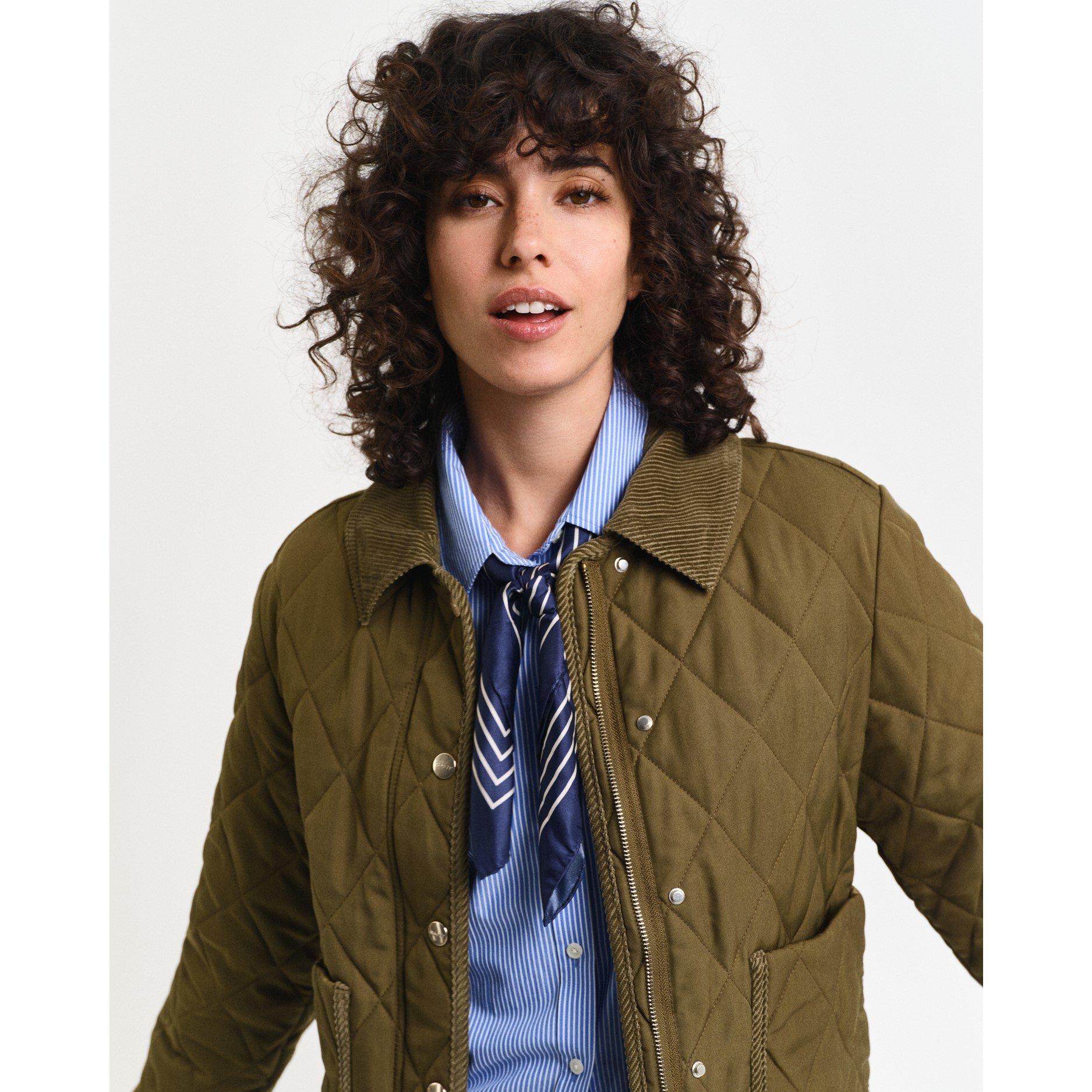 Cactus Oscuro - Gant - Women's Cord Detailed Quilted Jacket - 4