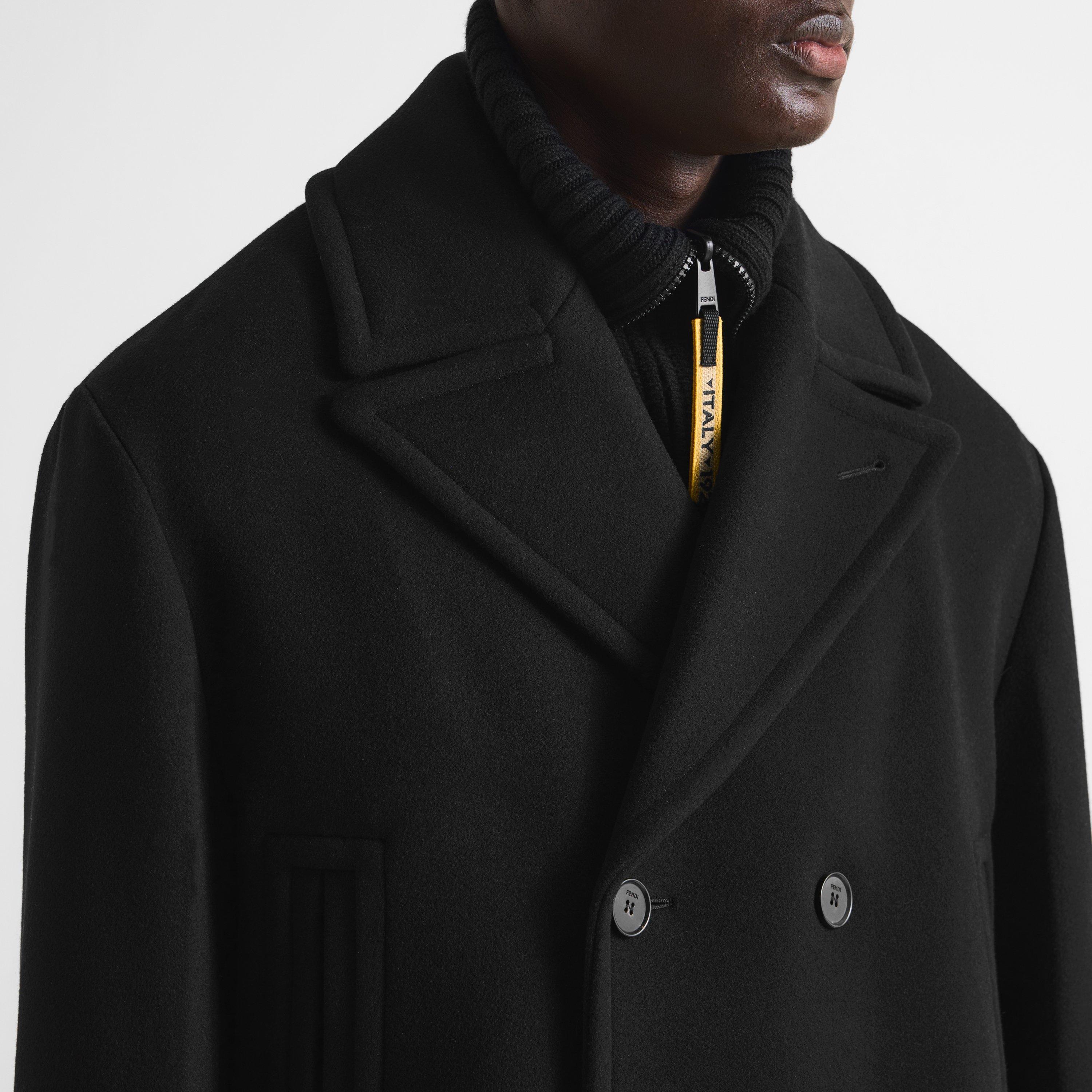 Nero - Fendi - Men's Double Wool Overcoat - 5