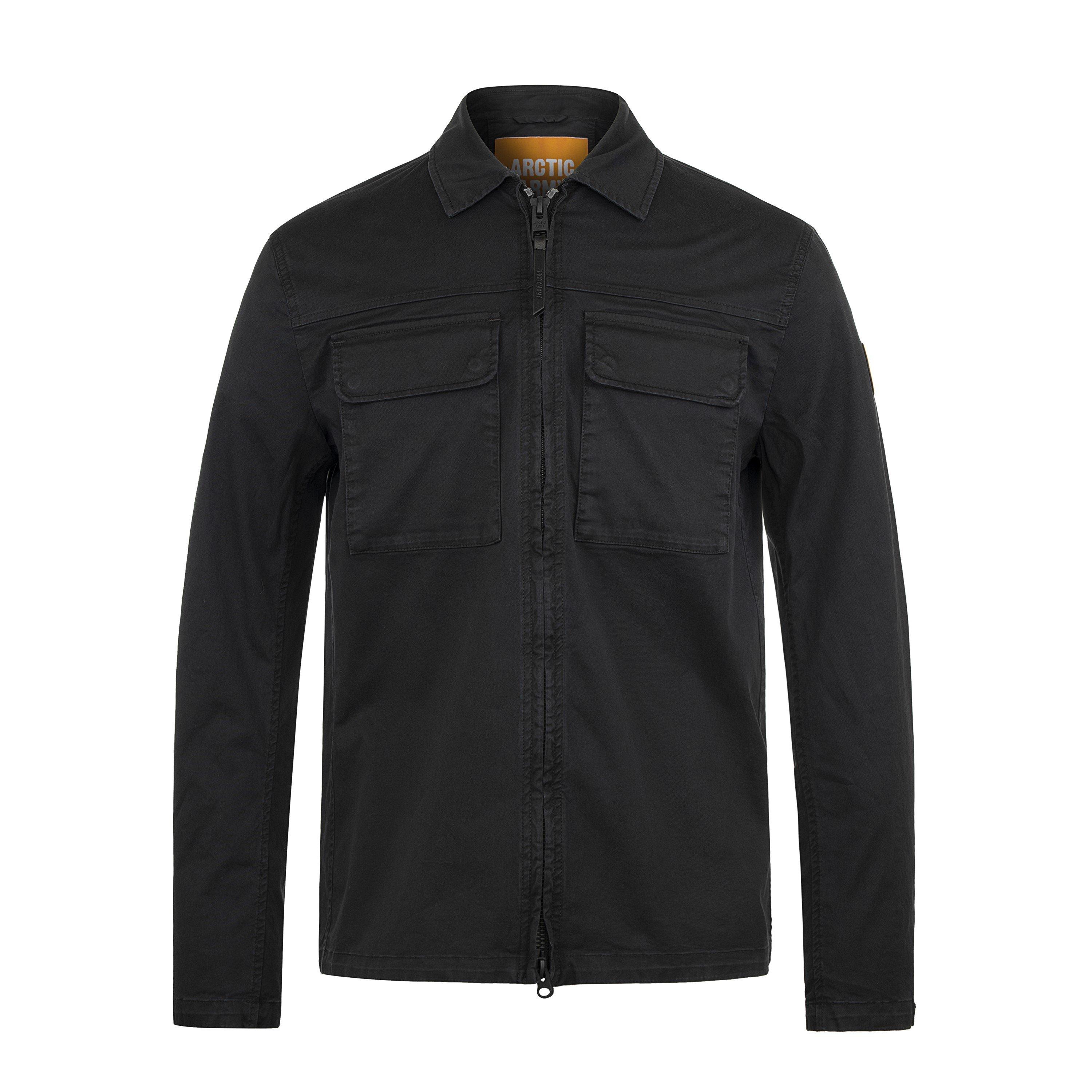 Schwarz - Arctic Army - Men's Narvik Long Sleeve 2 Pocket Overshirt - 1