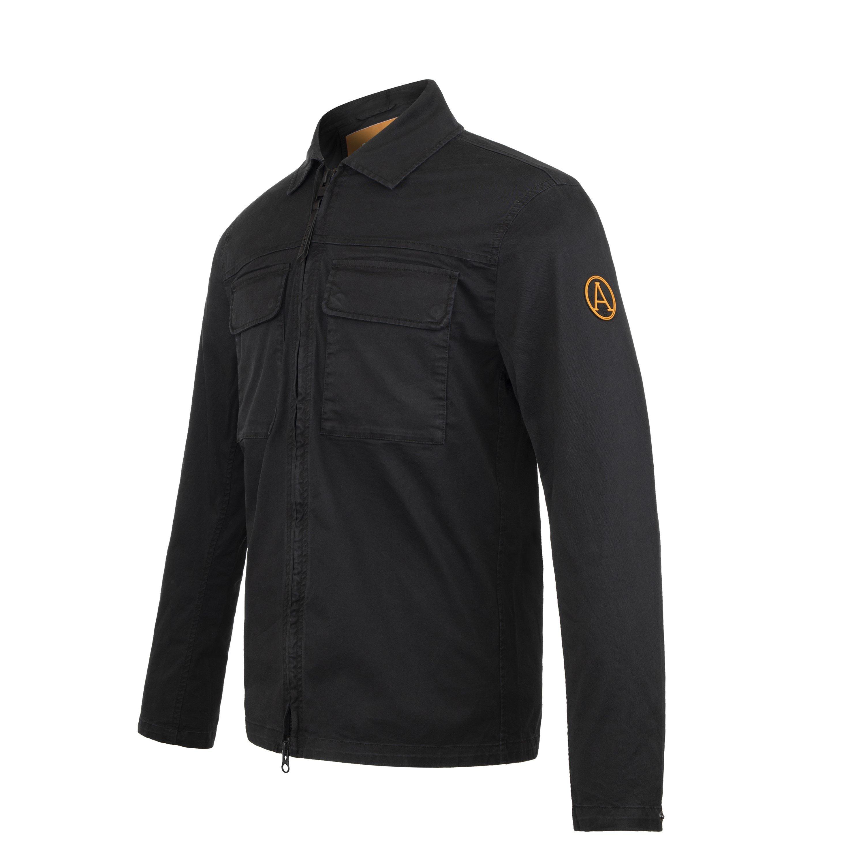 Black - Arctic Army - Men's Narvik Long Sleeve Zip Standard Fit Overshirt - 3