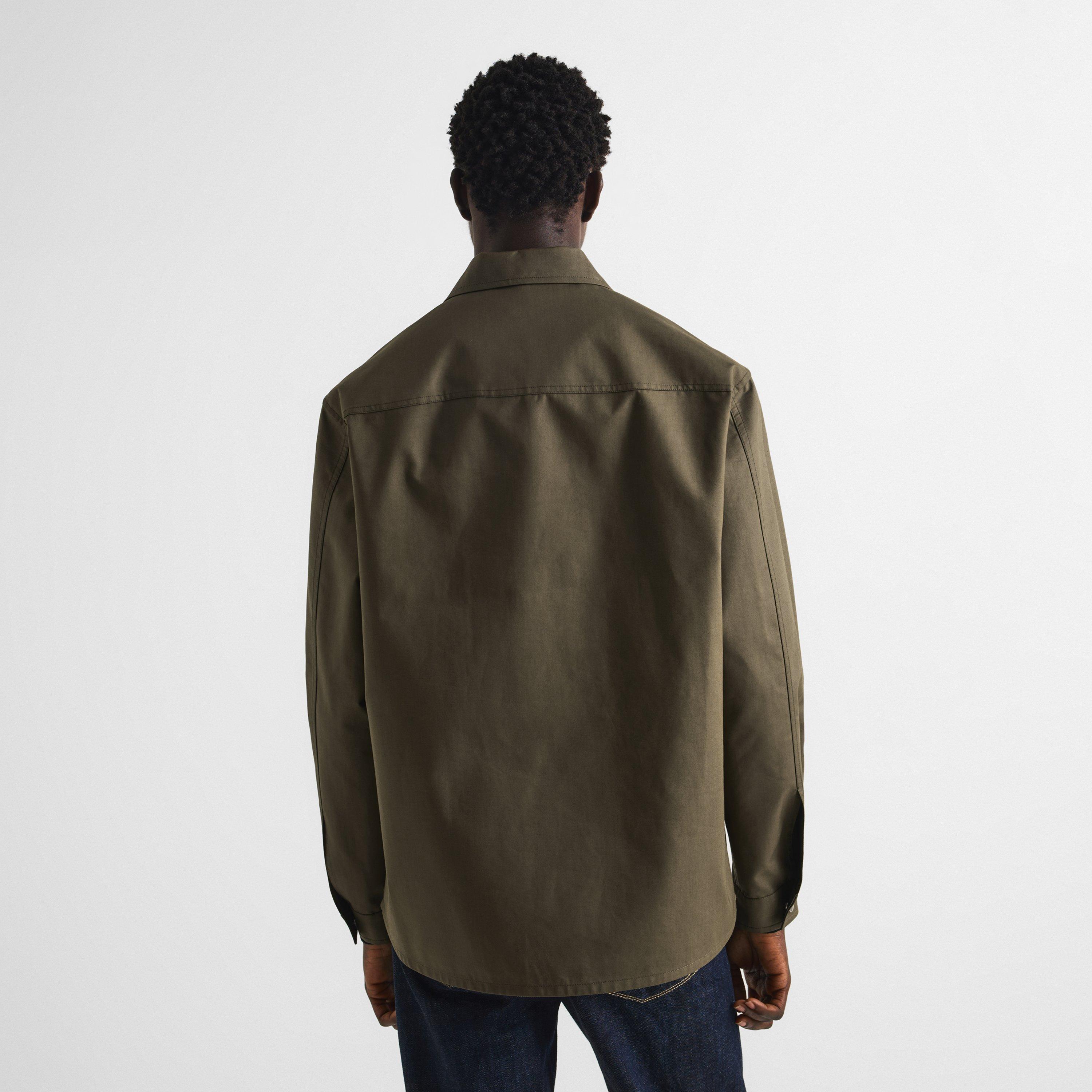 Green - Fendi - Men's FF Logo Waxed Overshirt - 4