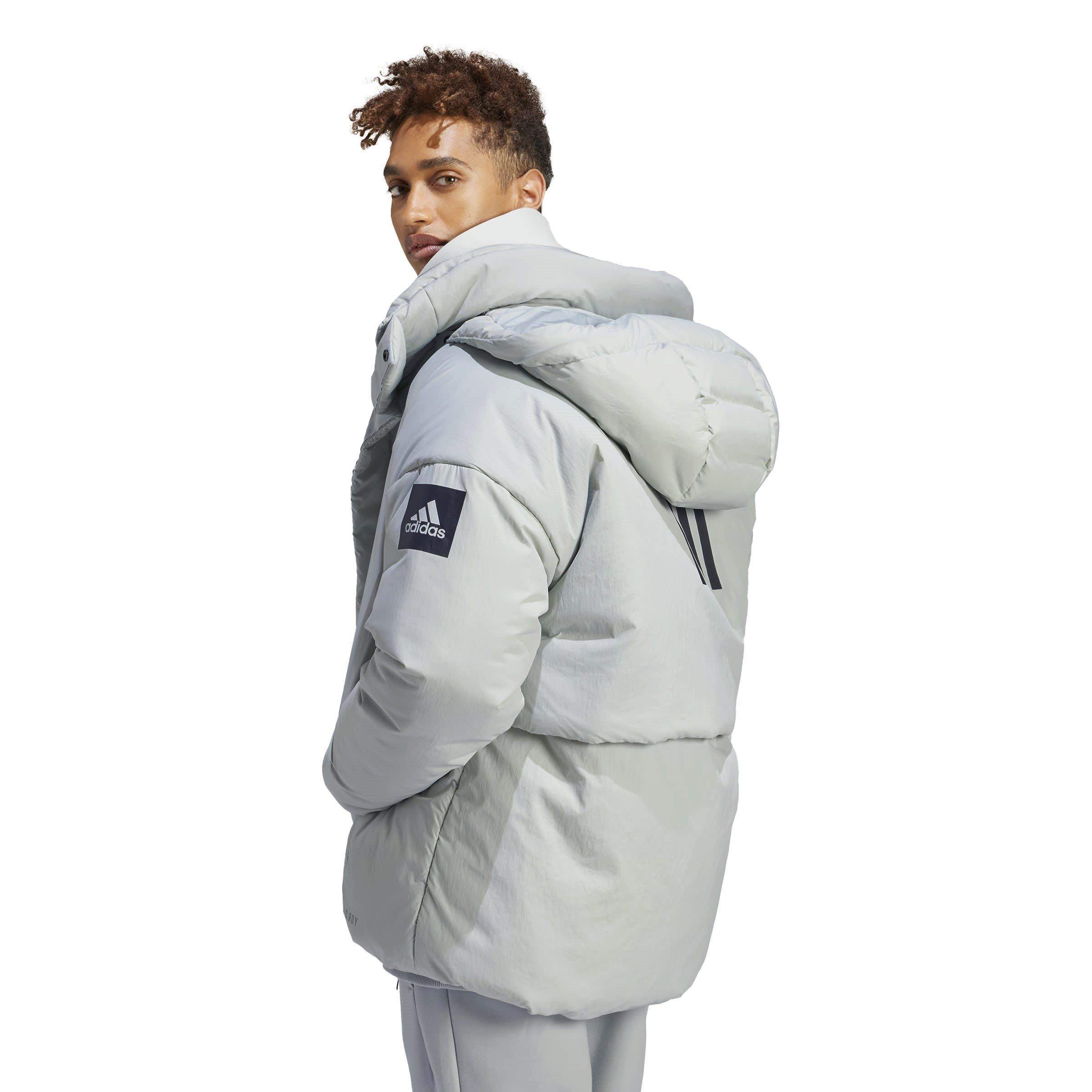 Wonder Zilver - adidas - Men's Myshelter Water Resistant Duck Down Hooded Long Sleeve Down Jacket - 3