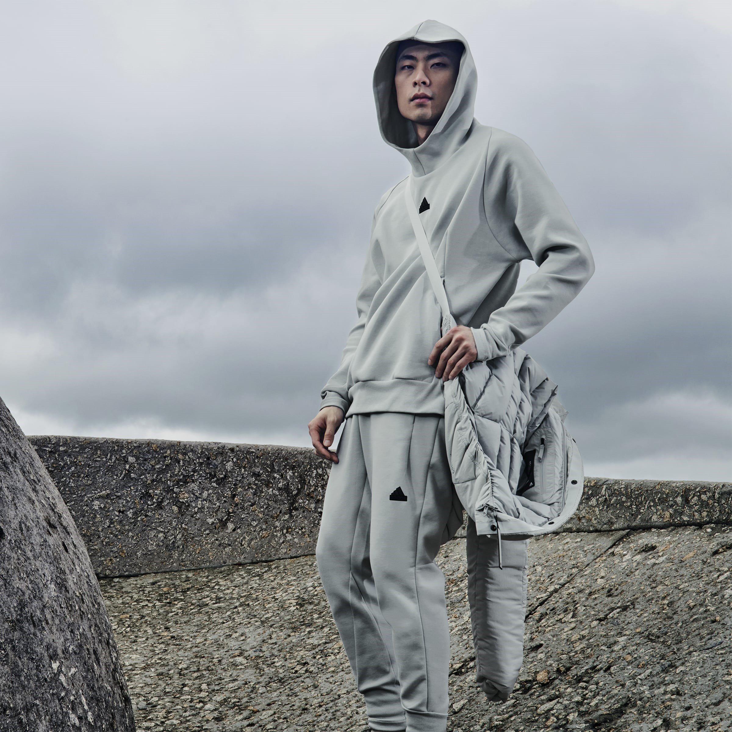 Wonder Zilver - adidas - Men's Myshelter Water Resistant Duck Down Hooded Long Sleeve Down Jacket - 10